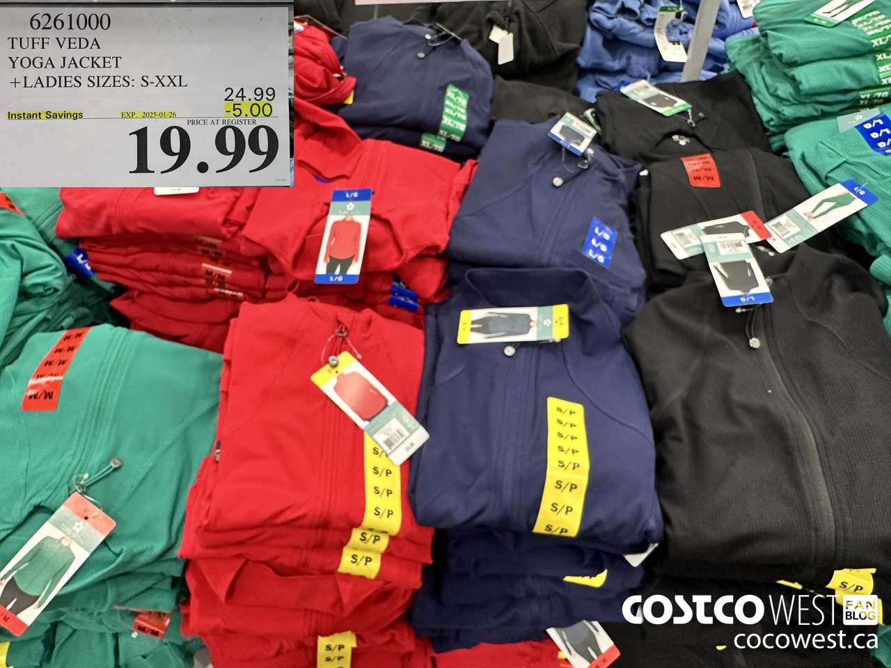 6261000 TUFF VEDA YOGA JACKET LADIES SIZES S-XXL ($5.00 INSTANT SAVINGS EXPIRES ON 2025-01-26) $19.99