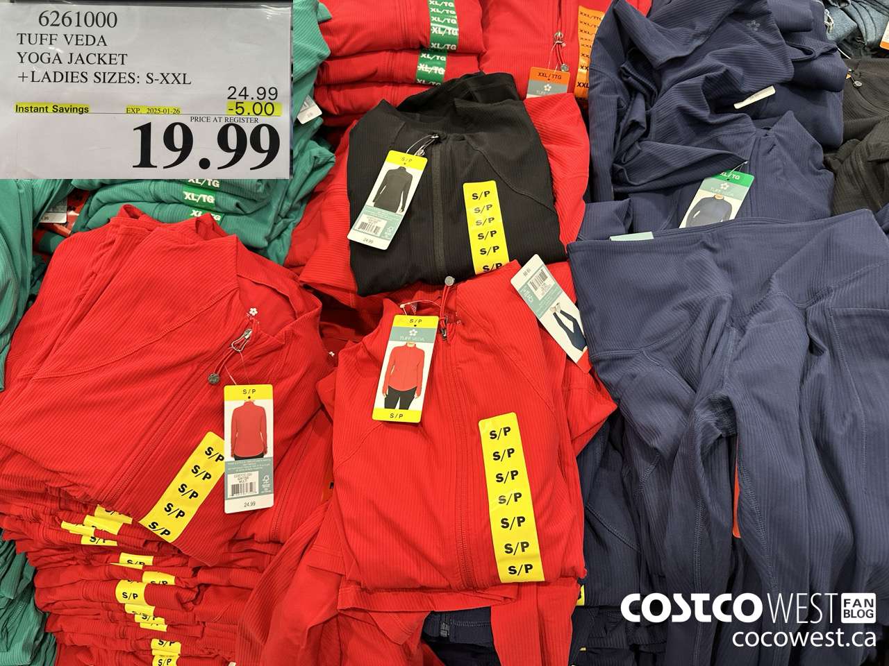 6261000 TUFF VEDA YOGA JACKET LADIES SIZES S-XXL ($5.00 INSTANT SAVINGS EXPIRES ON 2025-01-26) $19.99