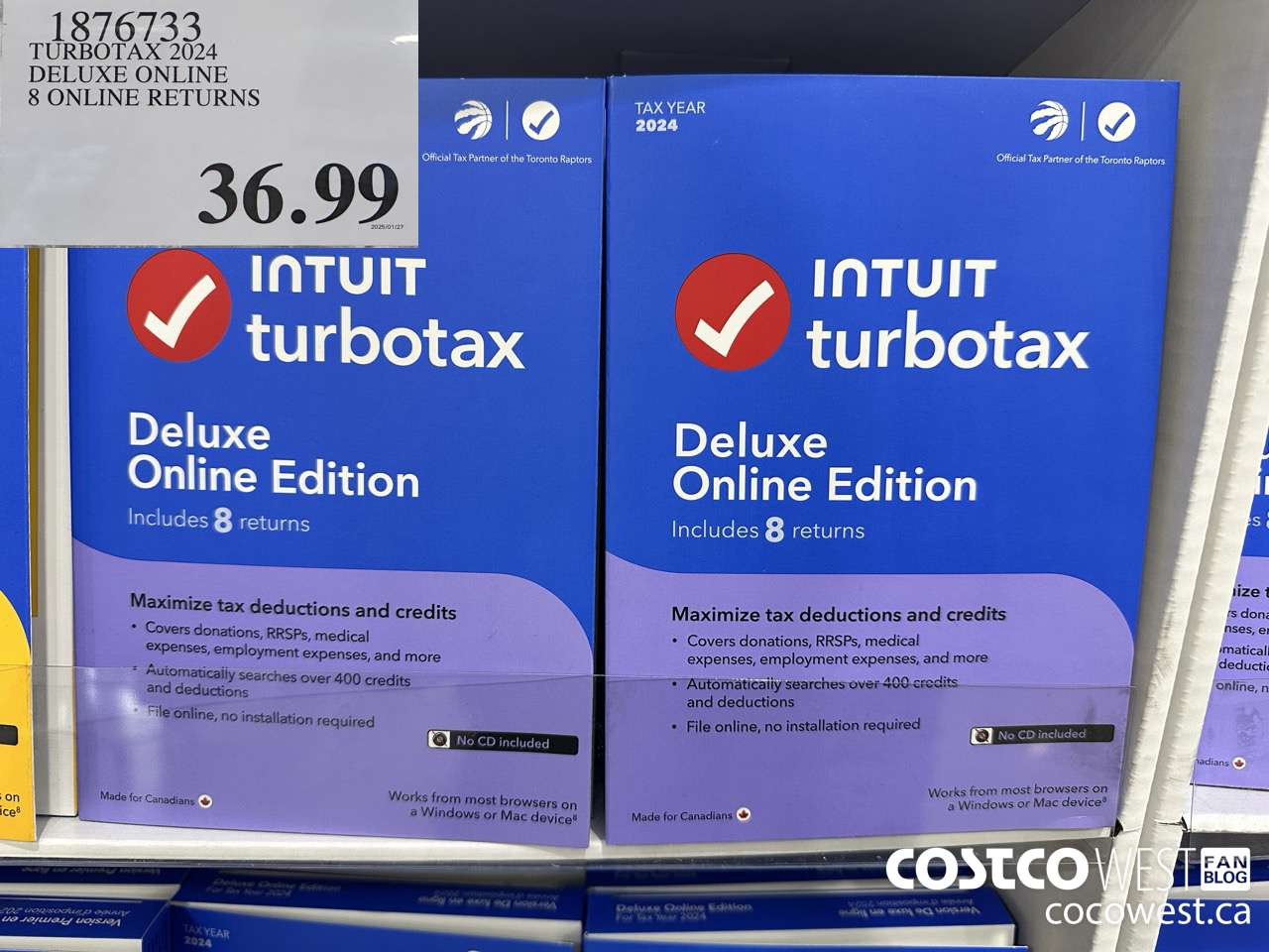 1876733 TURBOTAX 2024 DELUXE ONLINE 8 ONLINE RETURNS $36.99