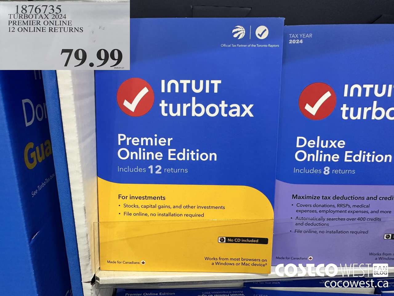1876735 TURBOTAX 2024 PREMIER ONLINE 12 ONLINE RETURNS $79.99
