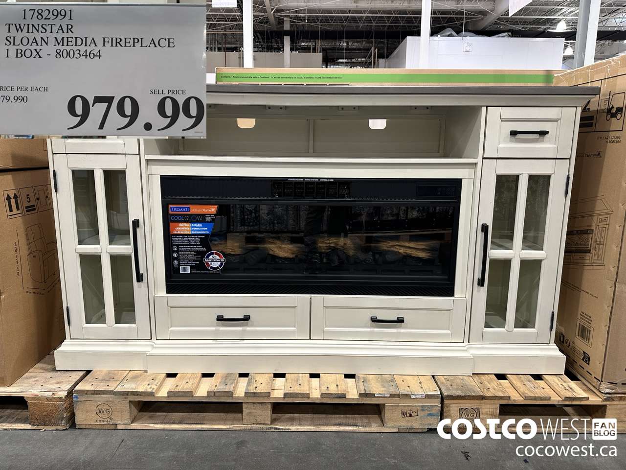 1782991 TWINSTAR SLOAN MEDIA FIREPLACE 1 BOX 8003453 $979.99