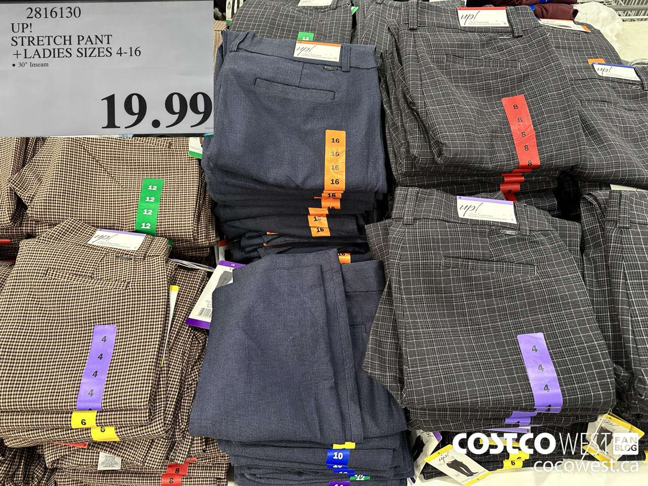 2816130 UP! STRETCH PANT LADIES SIZES 4-16 $19.99