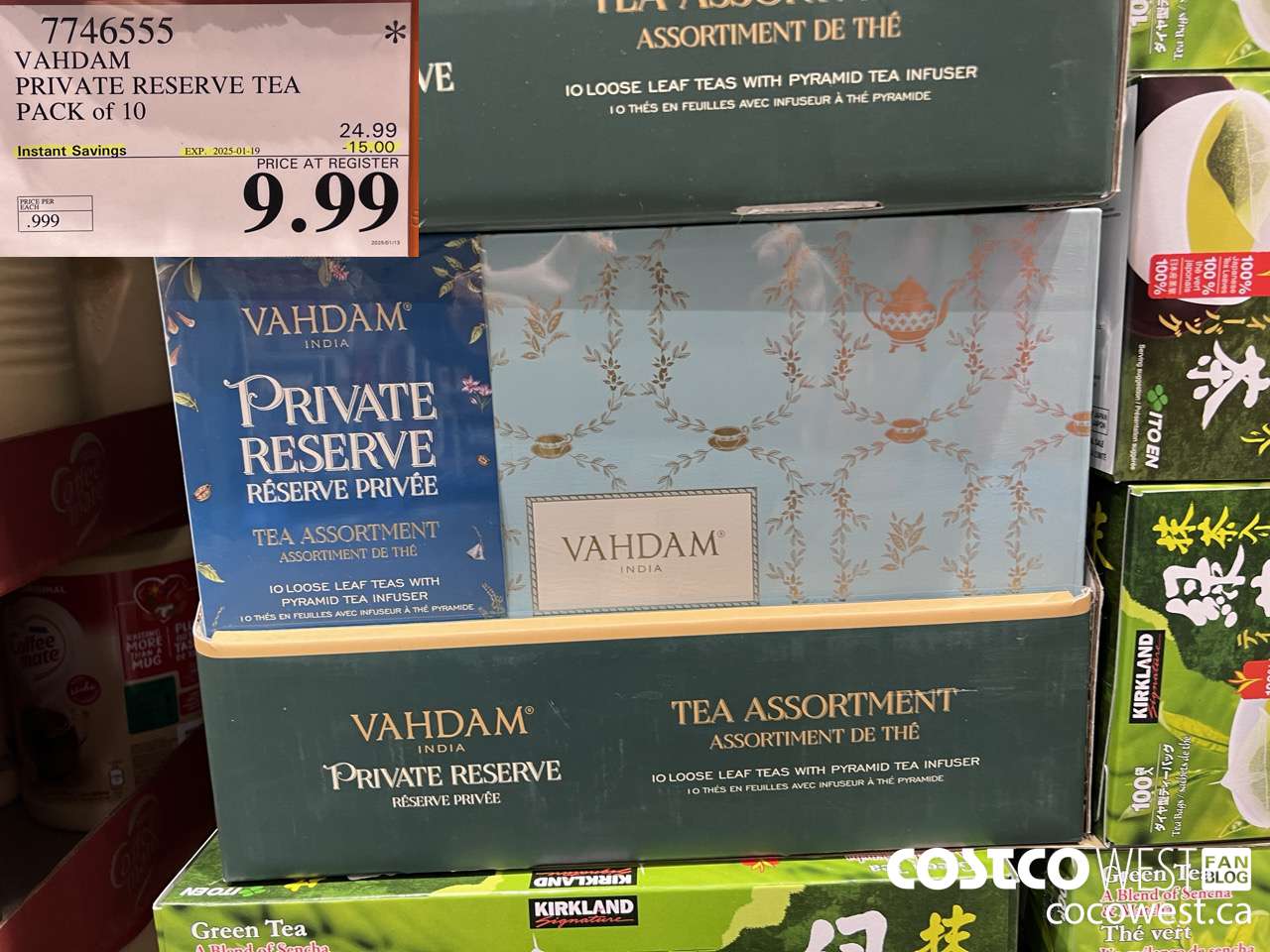 7746555 VAHDAM PRIVATE RESERVE TEA 10 PACK ($15.00 INSTANT SAVINGS EXPIRES ON 2025-01-19) $9.99
