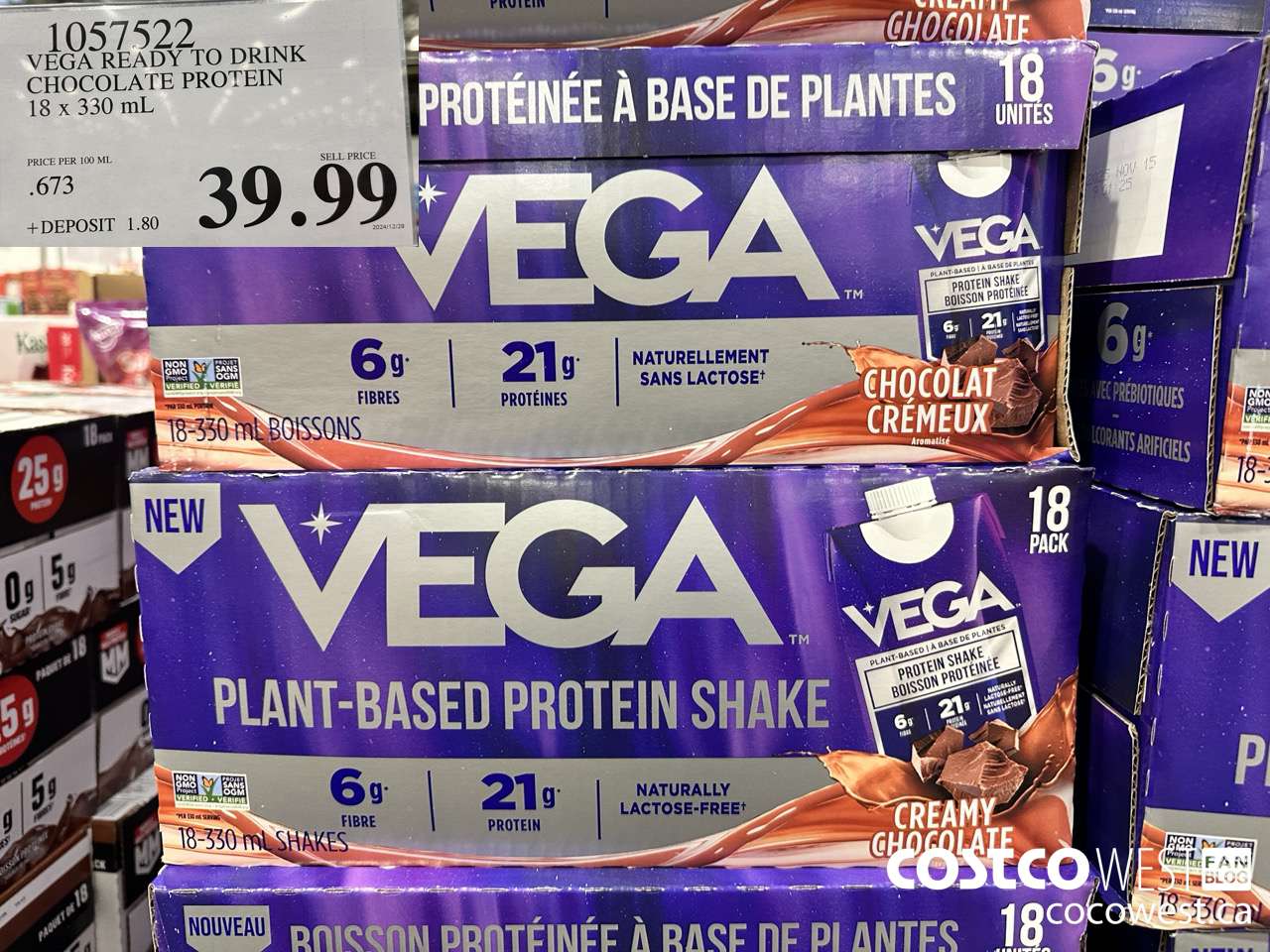 1057522 VEGA READY TO DRINK CHOCOLATE PROTEIN 1 X 330ML $39.99