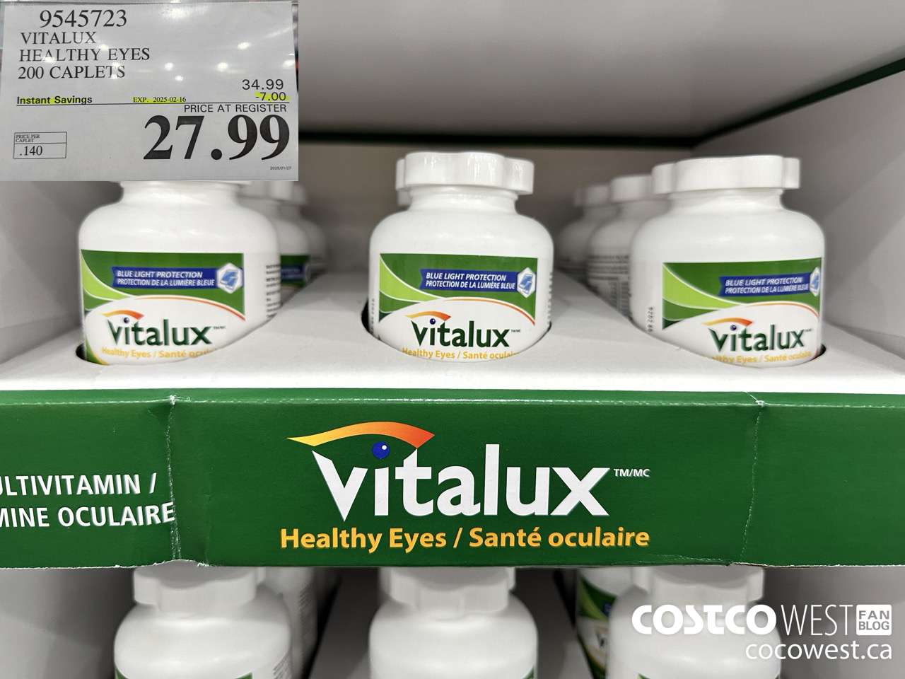 9545723 VITALUX HEALTHY EYES 200 CAPLETS ($7.00 INSTANT SAVINGS EXPIRES ON 2025-02-16) $27.99