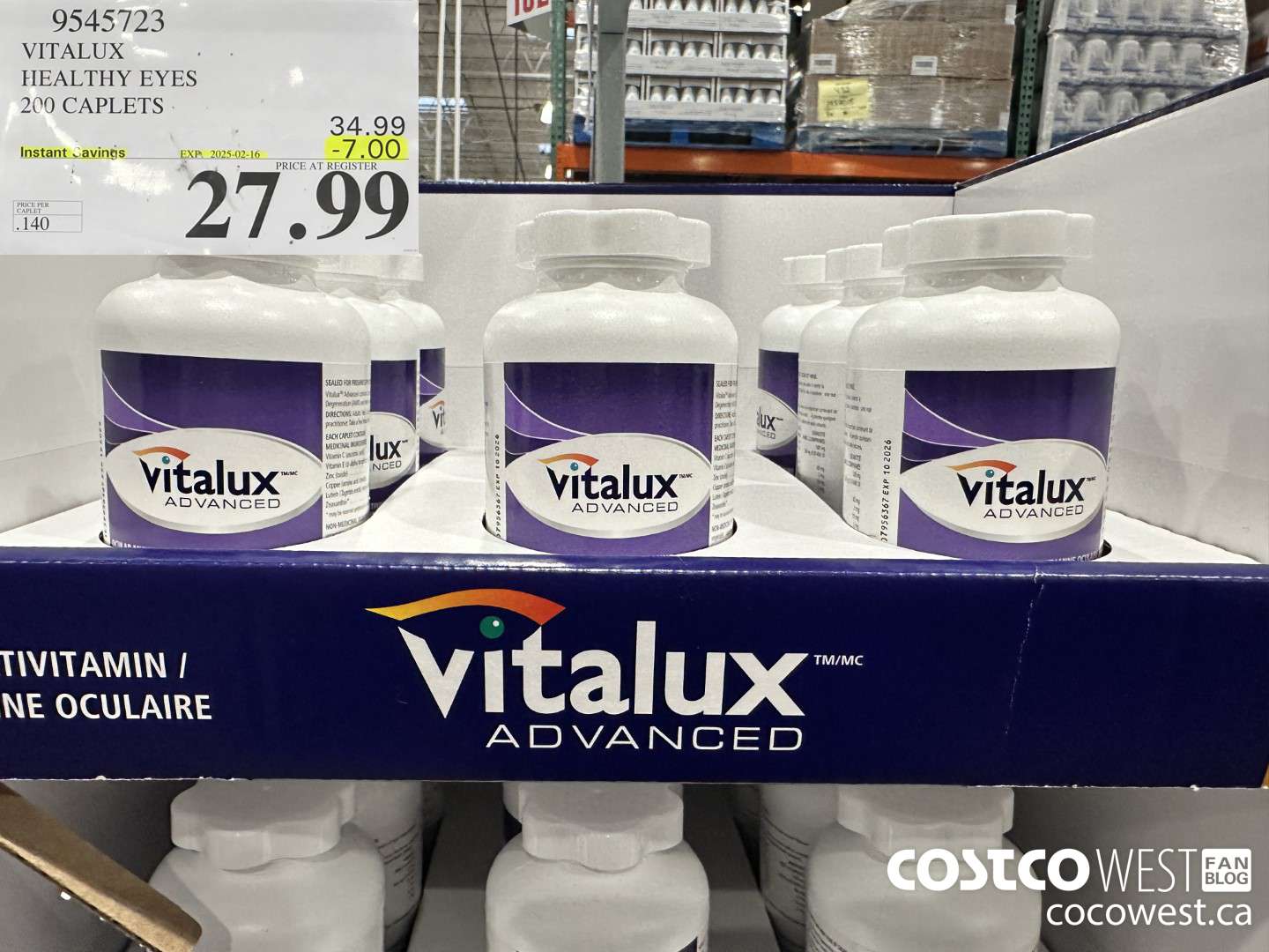 9545723 VITALUX HEALTHY EYES 200 CAPLETS ($7.00 INSTANT SAVINGS EXPIRES ON 2025-02-16) $27.99