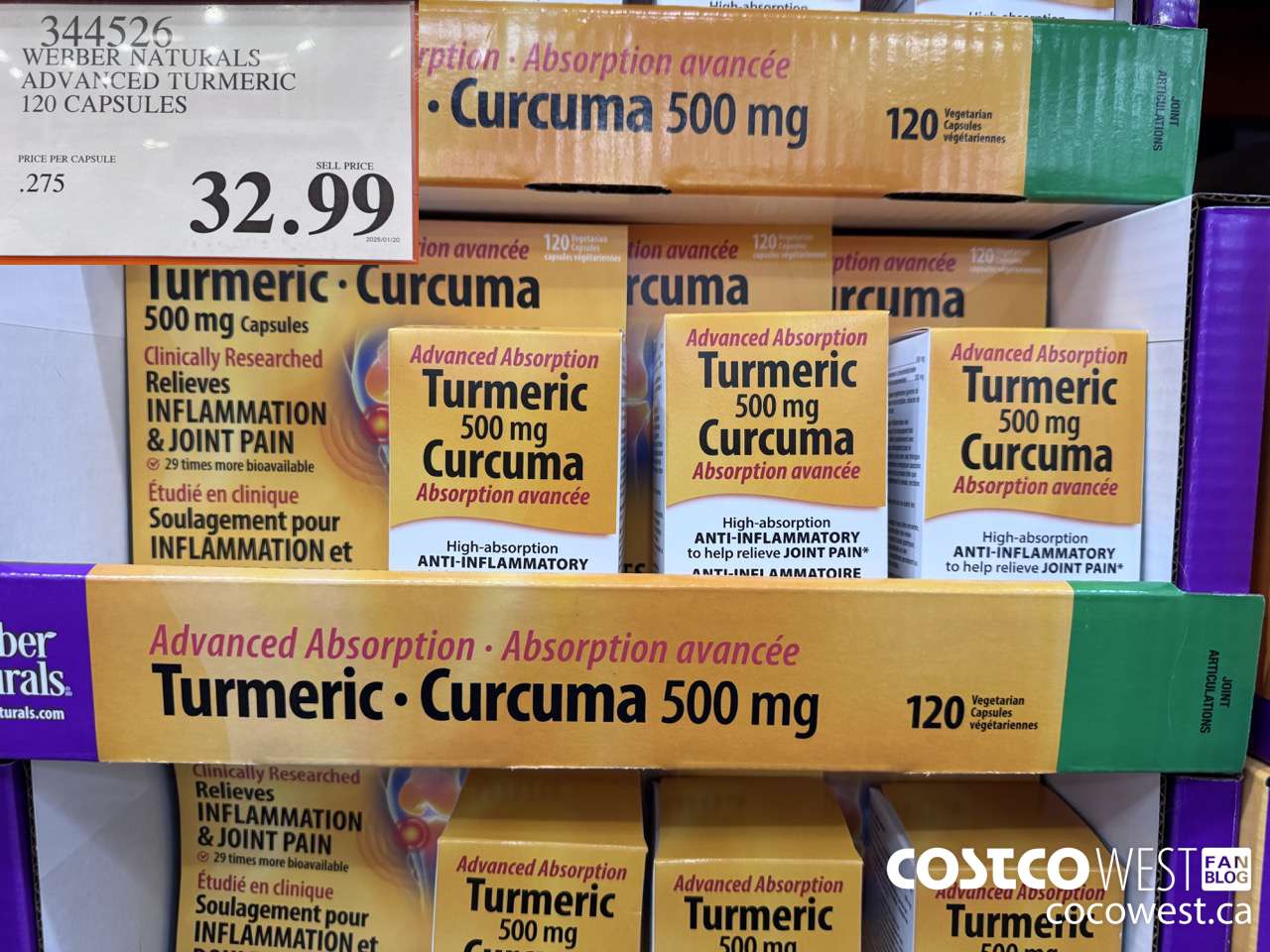 344526 WEBBER NATURALS ADVANCED TURMERIC 120 CAPSULES $32.99