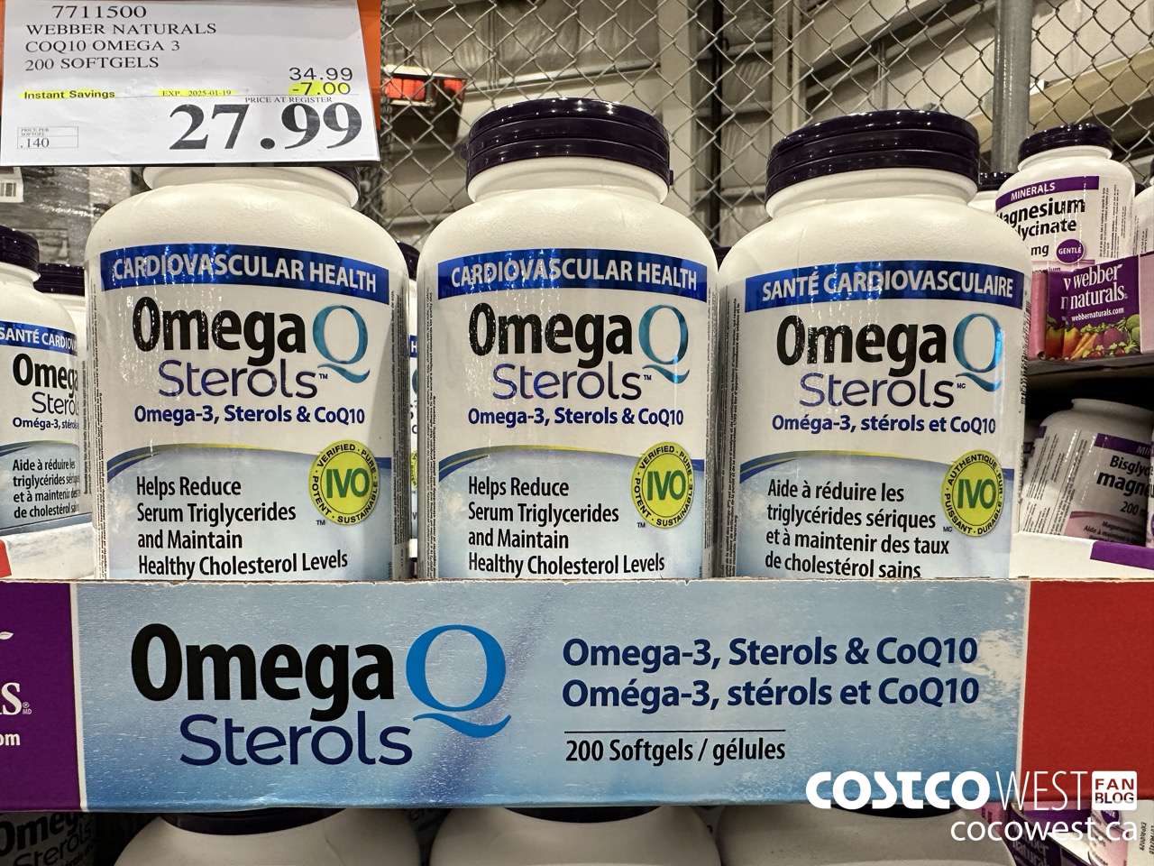 7711500 WEBBER NATURALS COQ10 OMEGA 3 200 SOFTGELS ($7.00 INSTANT SAVINGS EXPIRES ON 2025-01-19) $27.99