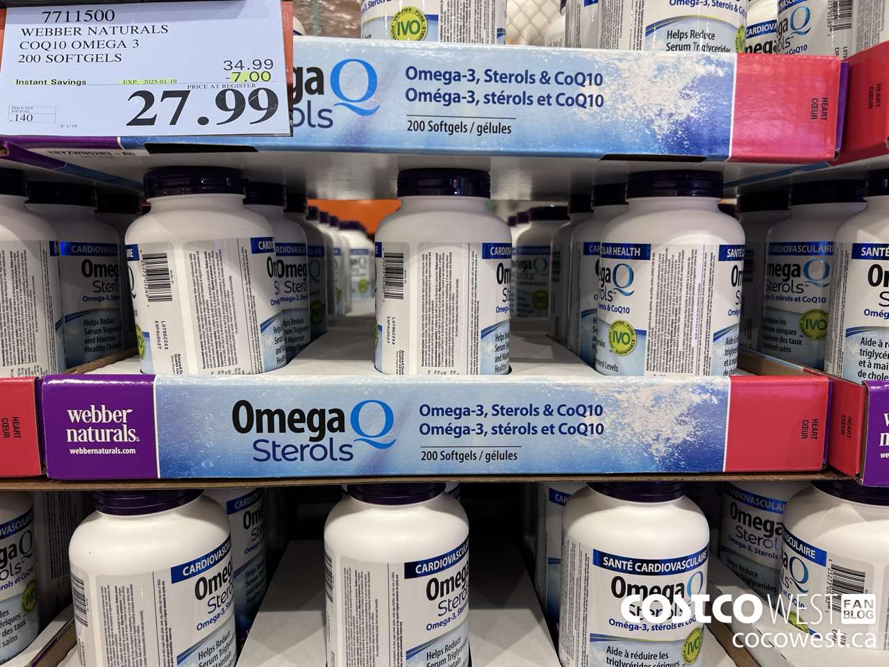 7711500 WEBBER NATURALS COQ10 OMEGA 3 200 SOFTGELS ($7.00 INSTANT SAVINGS EXPIRES ON 2025-01-19) $27.99