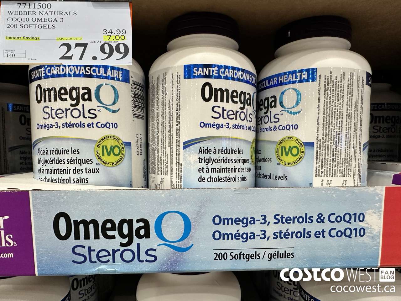 7711500 WEBBER NATURALS COQ10 OMEGA 3 200 SOFTGELS ($7.00 INSTANT SAVINGS EXPIRES ON 2025-01-19) $27.99
