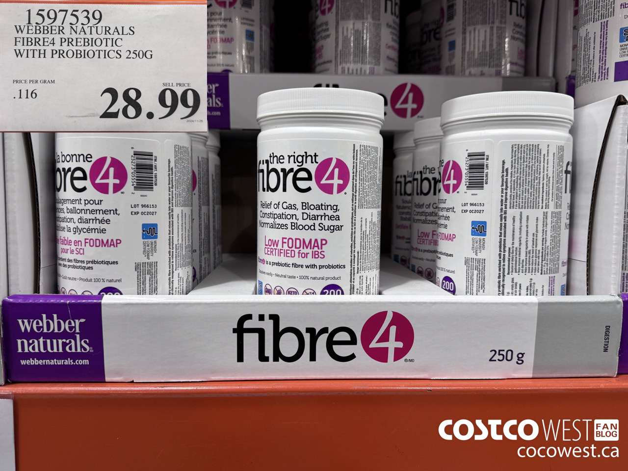 1597539 WEBBER NATURALS FIBRE4 PREBIOTIC WITH PROBIOTICS 250G $28.99