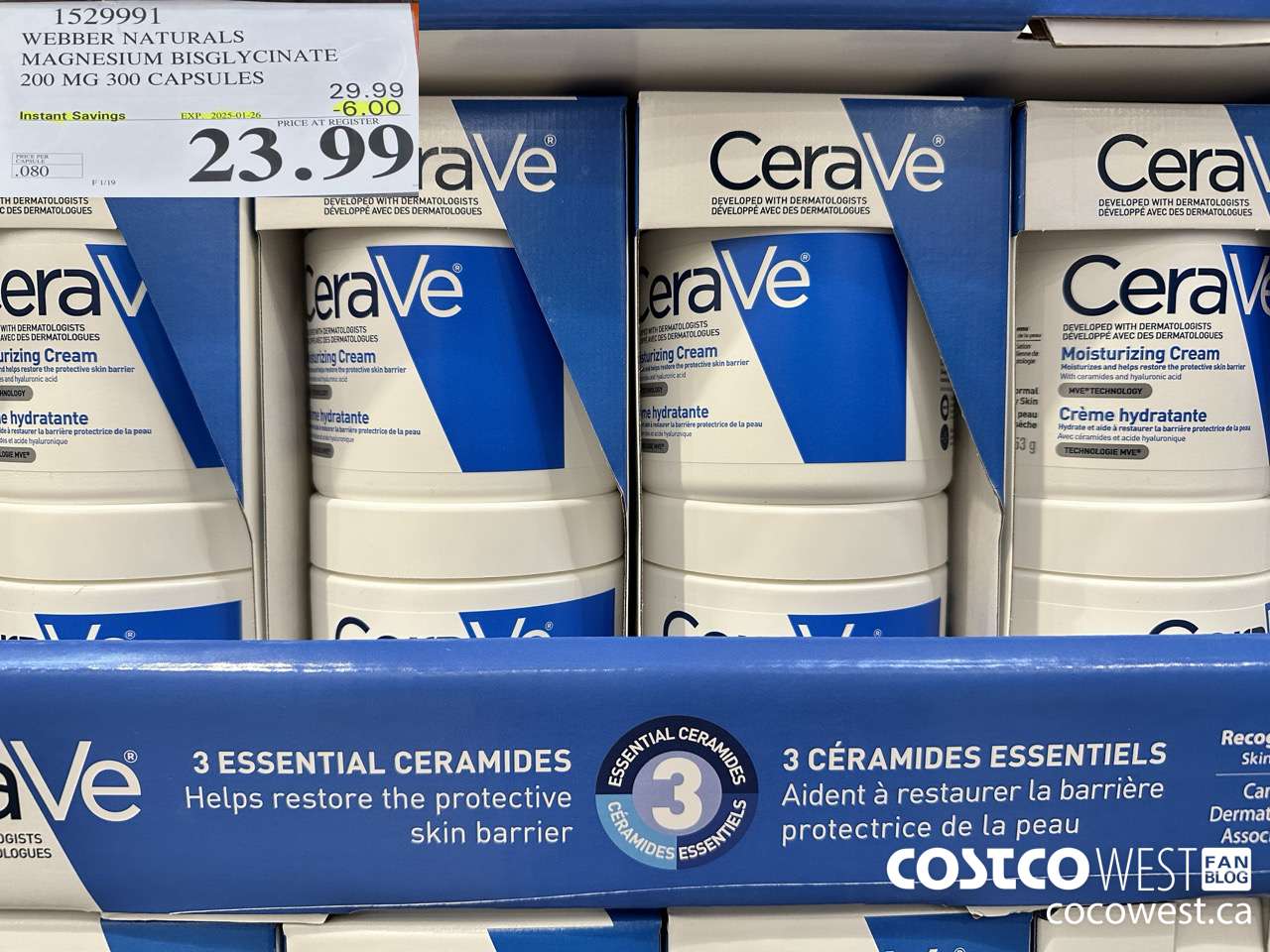 1529991 WEBBER NATURALS MAGNESIUM BISGLYCINATE 200MG 300 CAPSULES ($6.00 INSTANT SAVINGS EXPIRES ON 2025-01-26) $23.99
