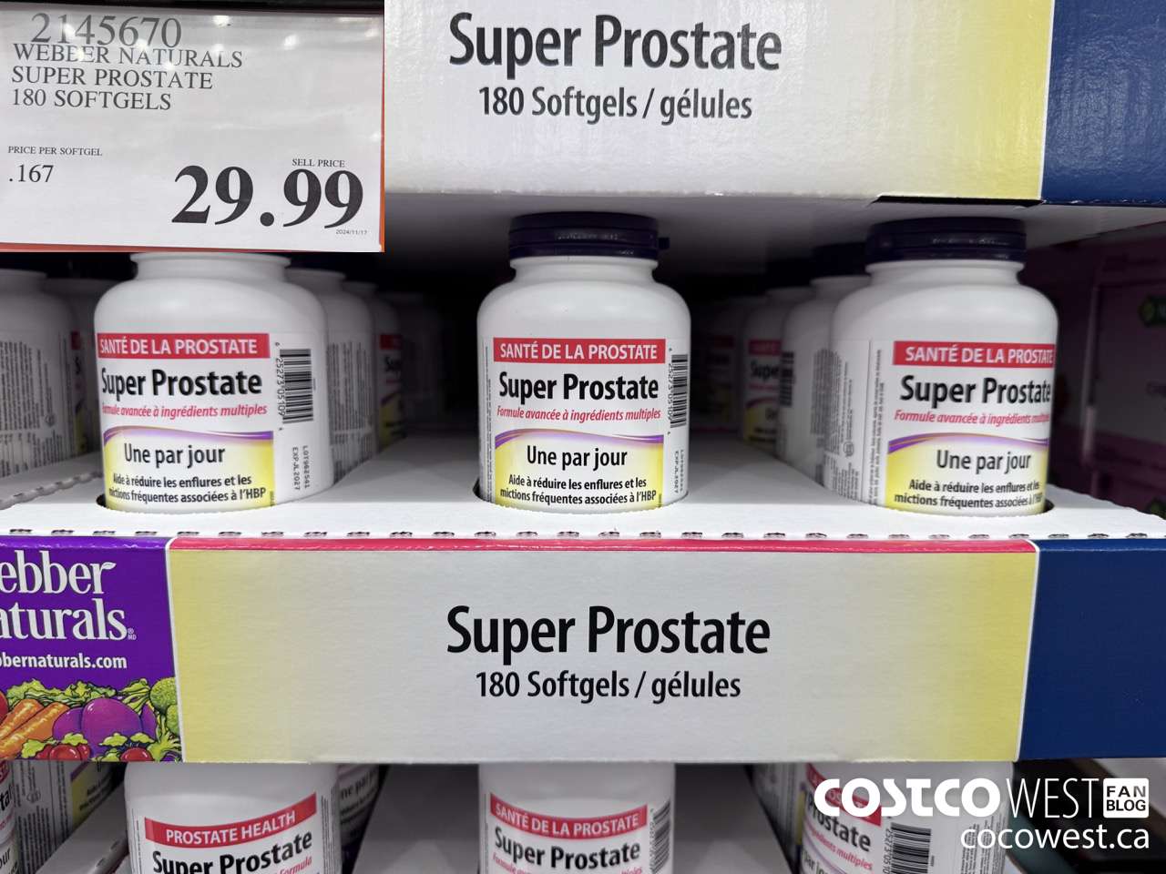 2145670 WEBBER NATURALS SUPER PROSTATE ADVANCED FORMULA 180 SOFTGELS $29.99