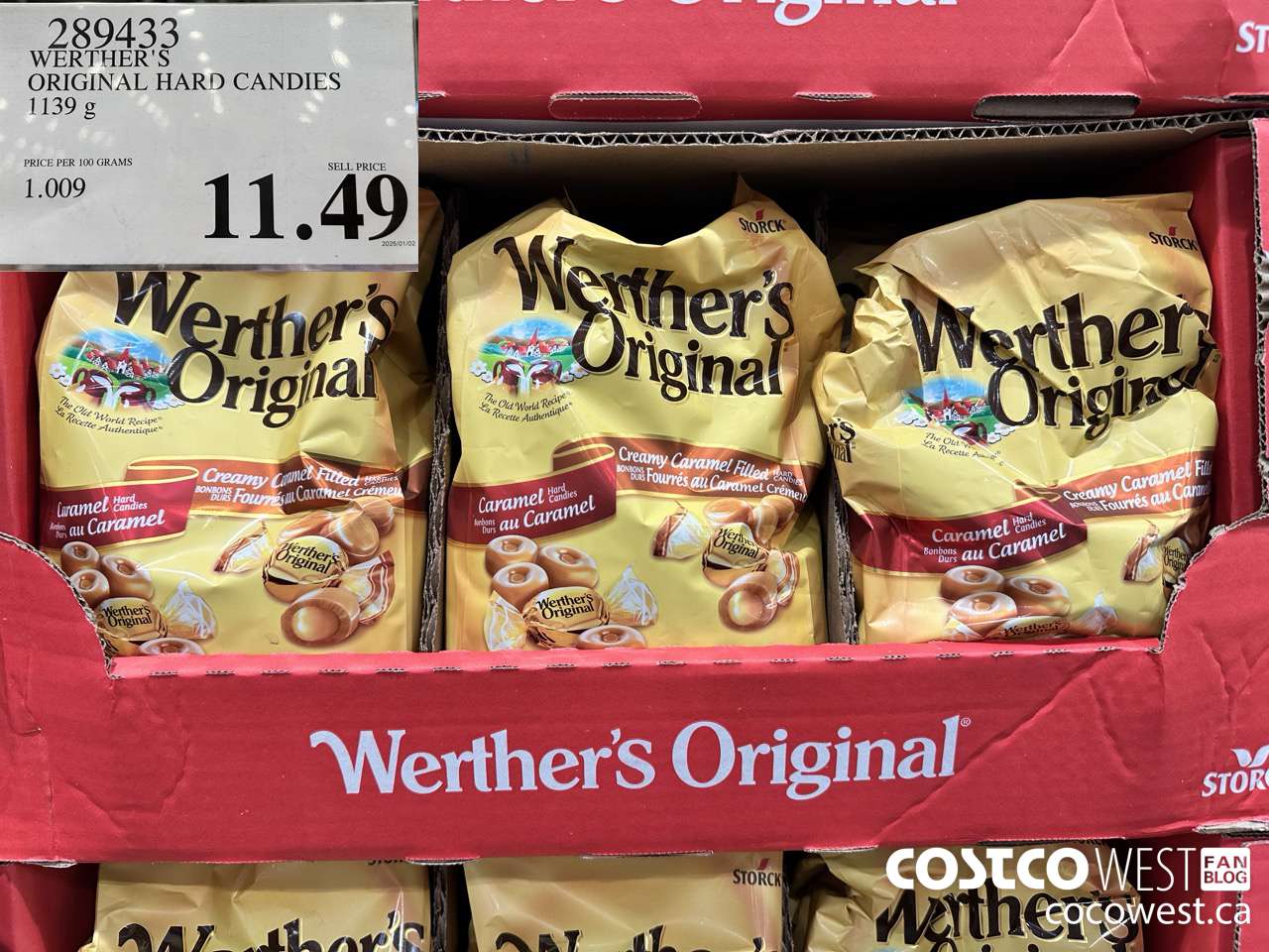 289433 WERTHER'S ORIGINAL HARD CANDIES 1139G $11.49