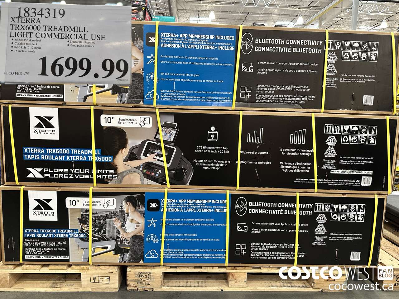 1834319 XTERRA TRX6000 TREADMILL LIGHT COMMERCIAL USE $1699.99