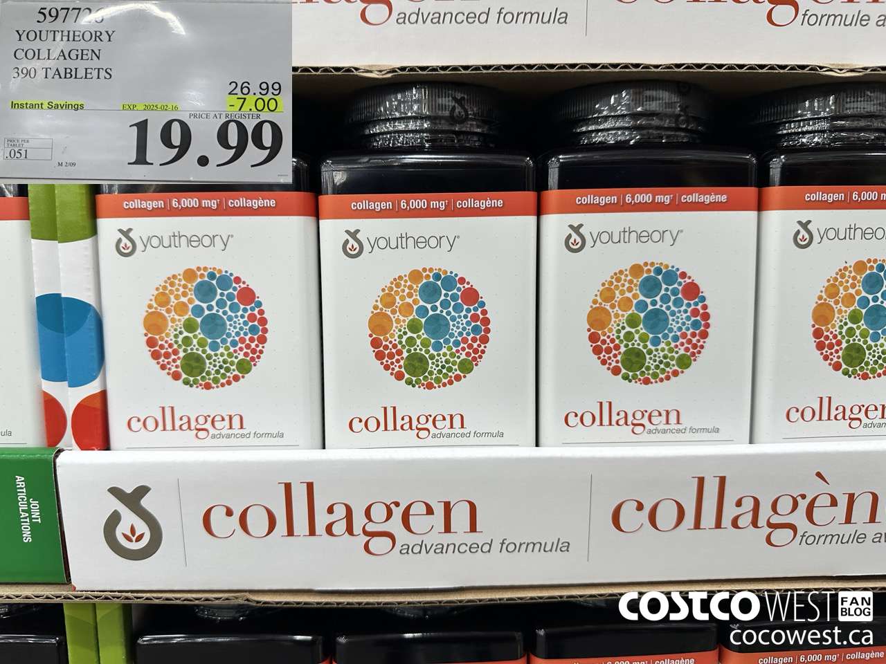 597726 YOUTHEORY COLLAGEN 390 TABLETS ($7.00 INSTANT SAVINGS EXPIRES ON 2025-02-16) $19.99