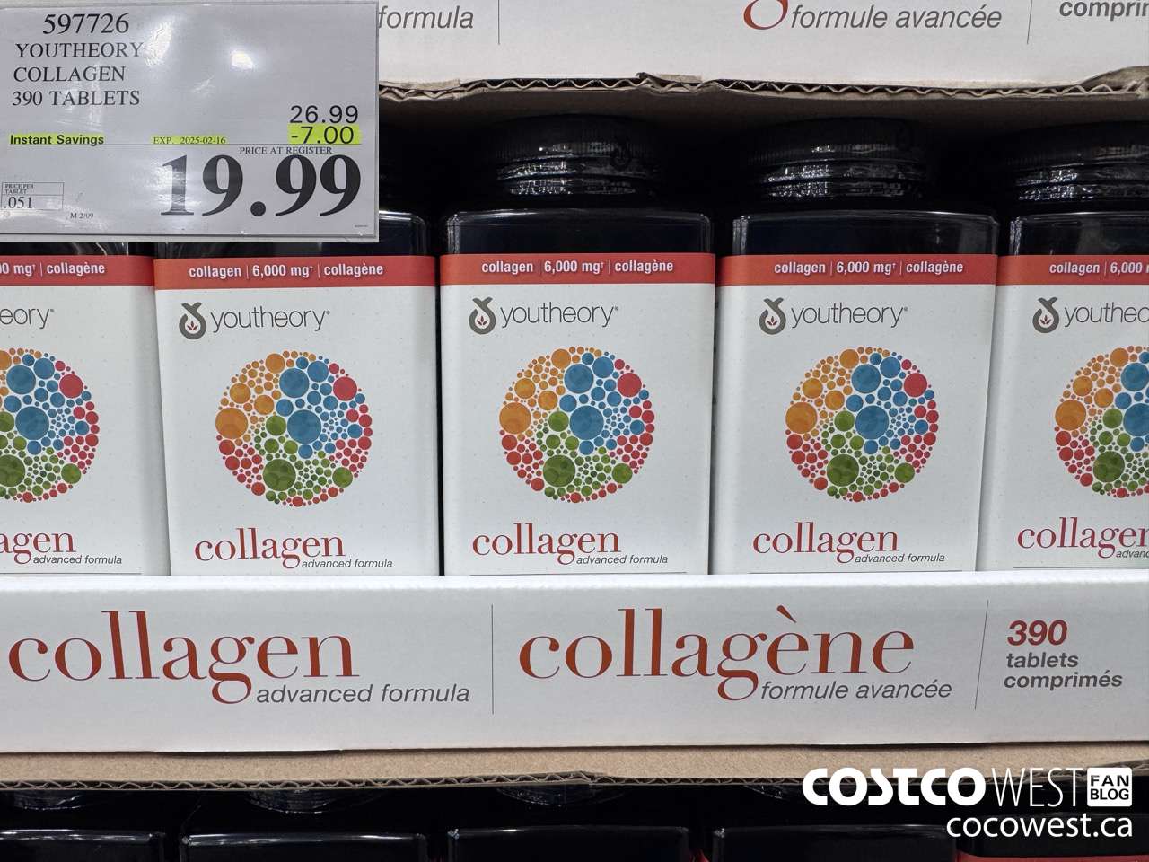 597726 YOUTHEORY COLLAGEN 390 TABLETS ($7.00 INSTANT SAVINGS EXPIRES ON 2025-02-16) $19.99