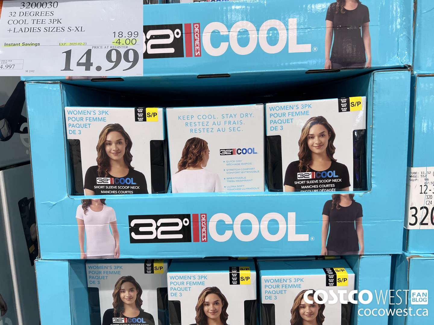 3200030 32 DEGREES COOL TEE 3PK LADIES SIZES S-XL ($4.00 INSTANT SAVINGS EXPIRES ON 2025-02-23) $14.99