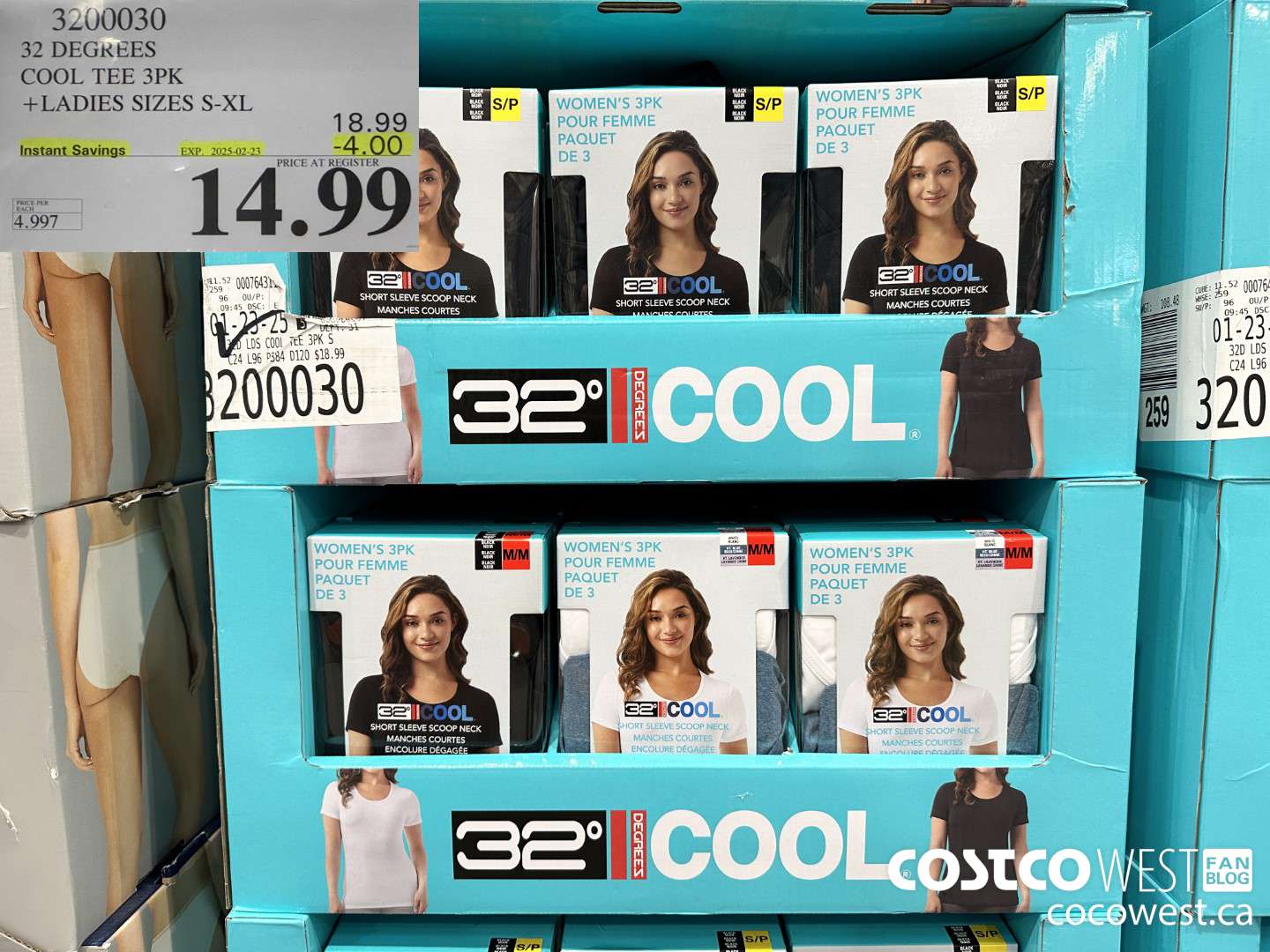 3200030 32 DEGREES COOL TEE 3PK LADIES SIZES S-XL ($4.00 INSTANT SAVINGS EXPIRES ON 2025-02-23) $14.99