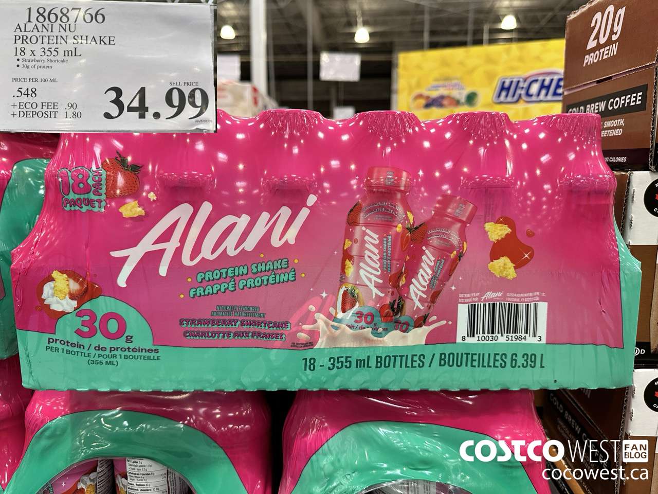 1868766 ALANI NU PROTEIN SHAKE 18 X 355ML $34.99