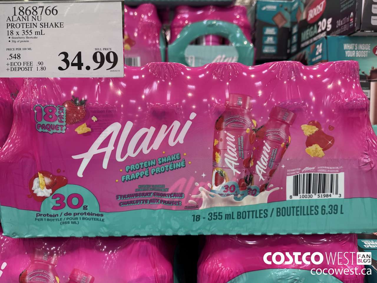 1868766 ALANI NU PROTEIN SHAKE 18 X 355ML $34.99