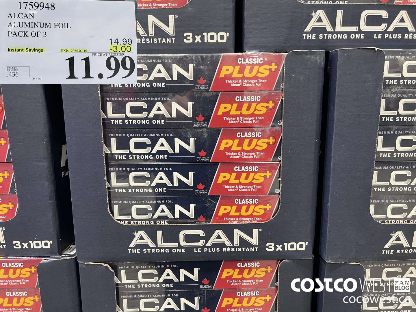 1759948 ALCAN ALUMINUM FOIL PACK OF 3 ($3.00 INSTANT SAVINGS EXPIRES ON 2025-02-16) $11.99