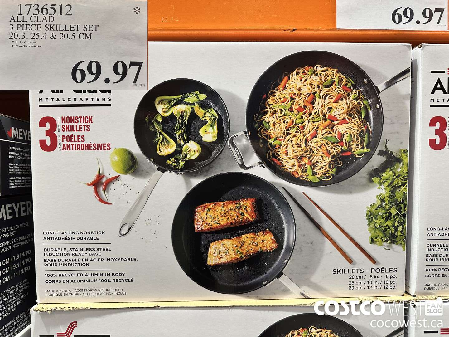 1736512 ALL-CLAD NON-STICK SKILLET 3-PIECE SET $69.97