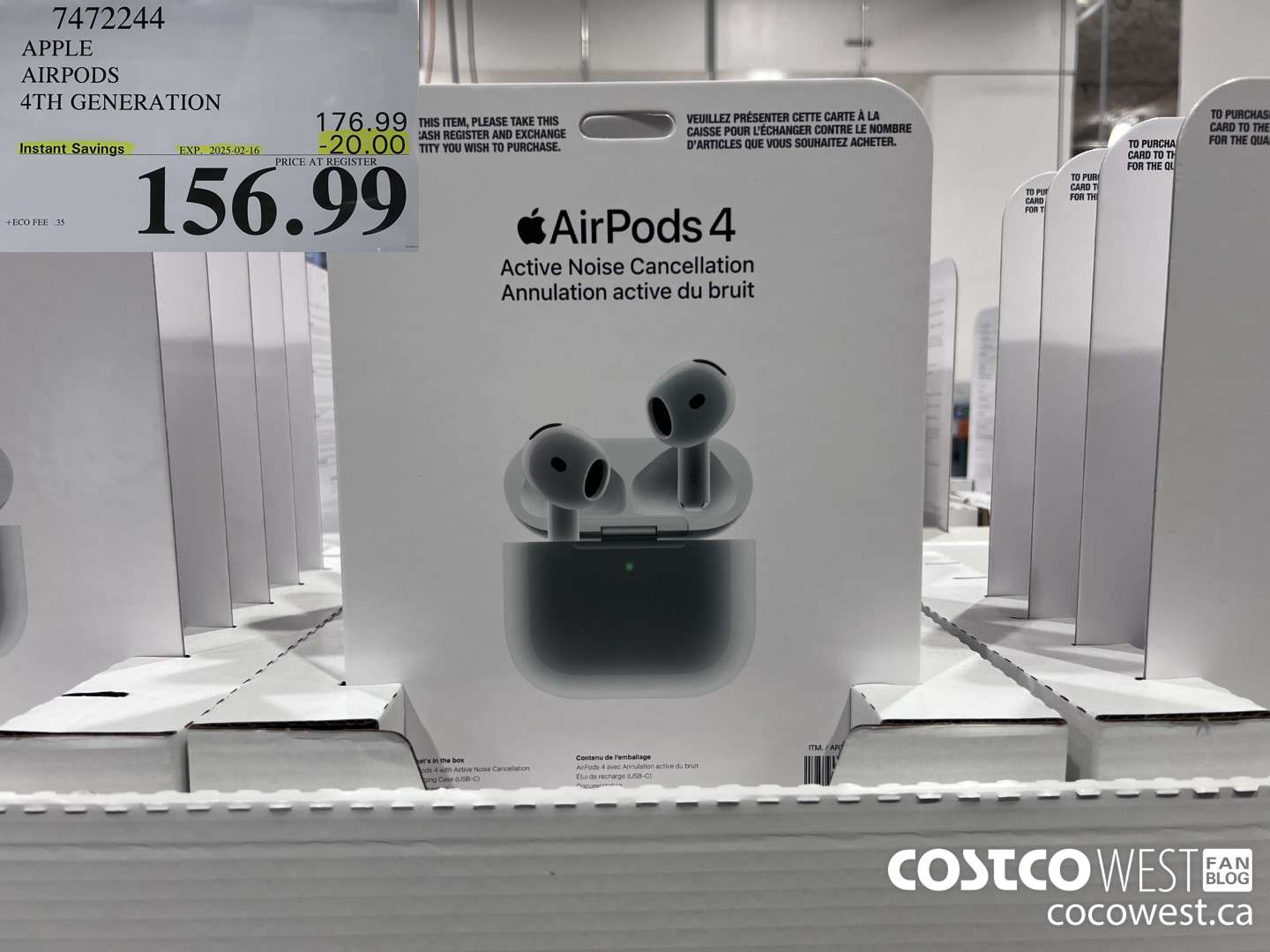 7472244 APPLE AIRPODS 4TH GENERATION ($20.00 INSTANT SAVINGS EXPIRES ON 2025-02-16) $156.99