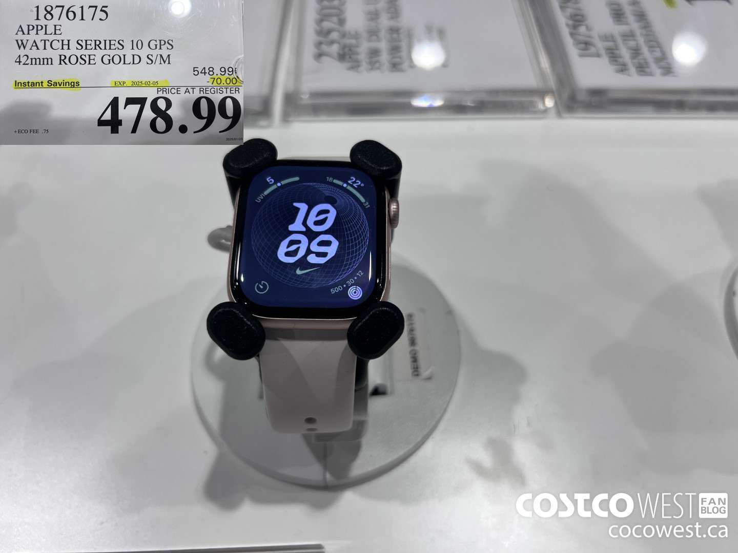 1876175 APPLE WATCH SERIES 10 GPS 42MM ROSE GOLD S/M ($70.00 INSTANT SAVINGS EXPIRES ON 2025-02-05) $478.99