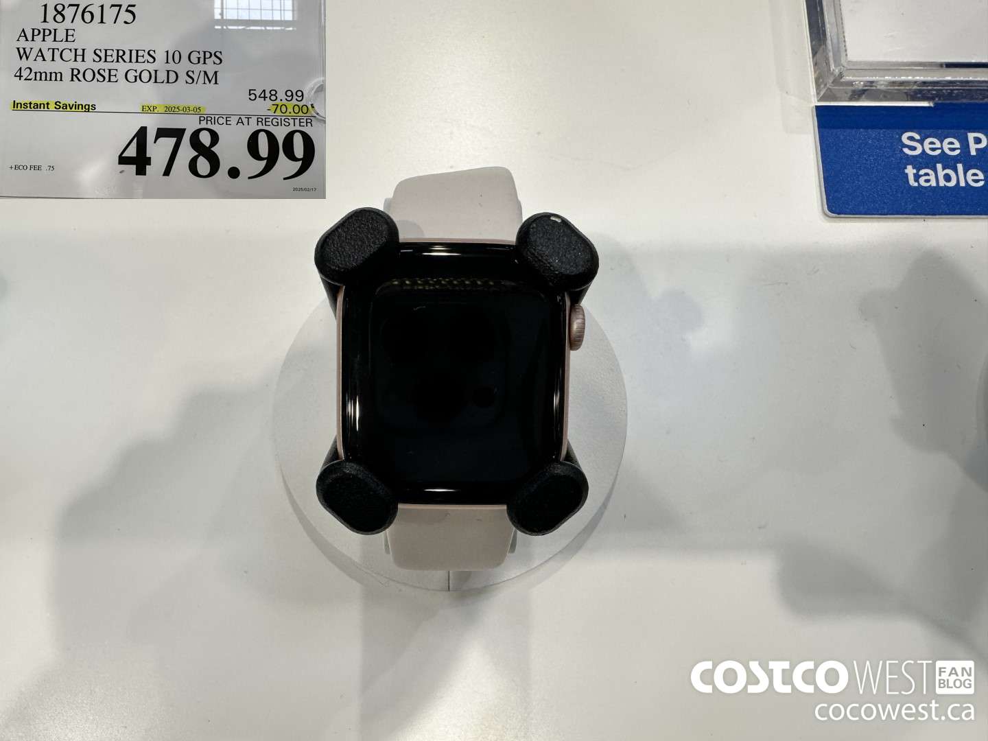 1876175 APPLE WATCH SERIES 10 GPS 42MM ROSE GOLD S/M ($70.00 INSTANT SAVINGS EXPIRES ON 2025-03-05) $478.99