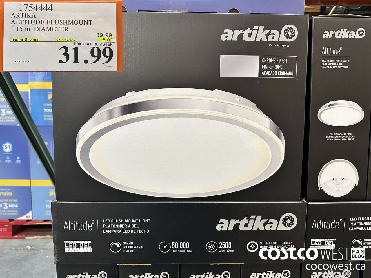 1754444 ARTIKA ALTITUDE FLUSHMOUNT 15IN DIAMETER ($8.00 INSTANT SAVINGS EXPIRES ON 2025-02-16) $31.99