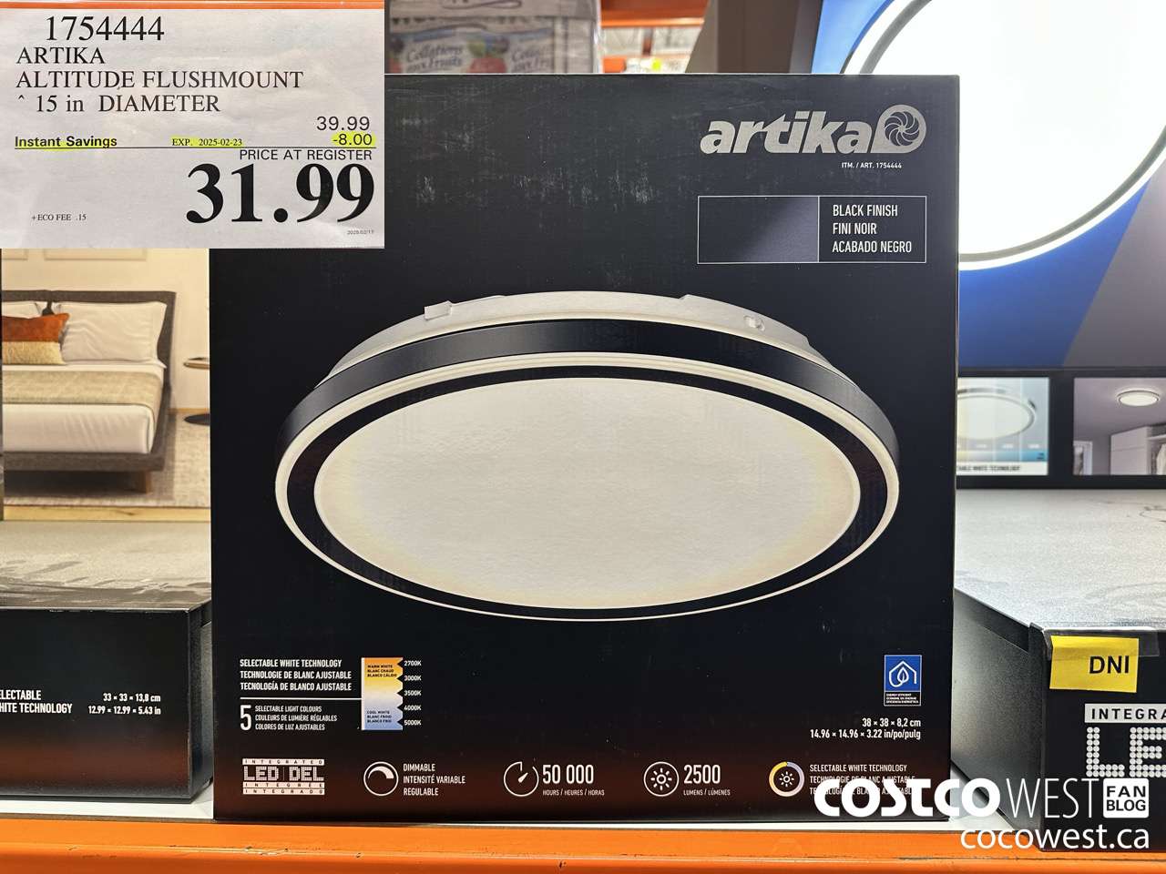 1754444 ARTIKA ALTITUDE FLUSHMOUNT 15IN DIAMETER ($8.00 INSTANT SAVINGS EXPIRES ON 2025-02-23) $31.99