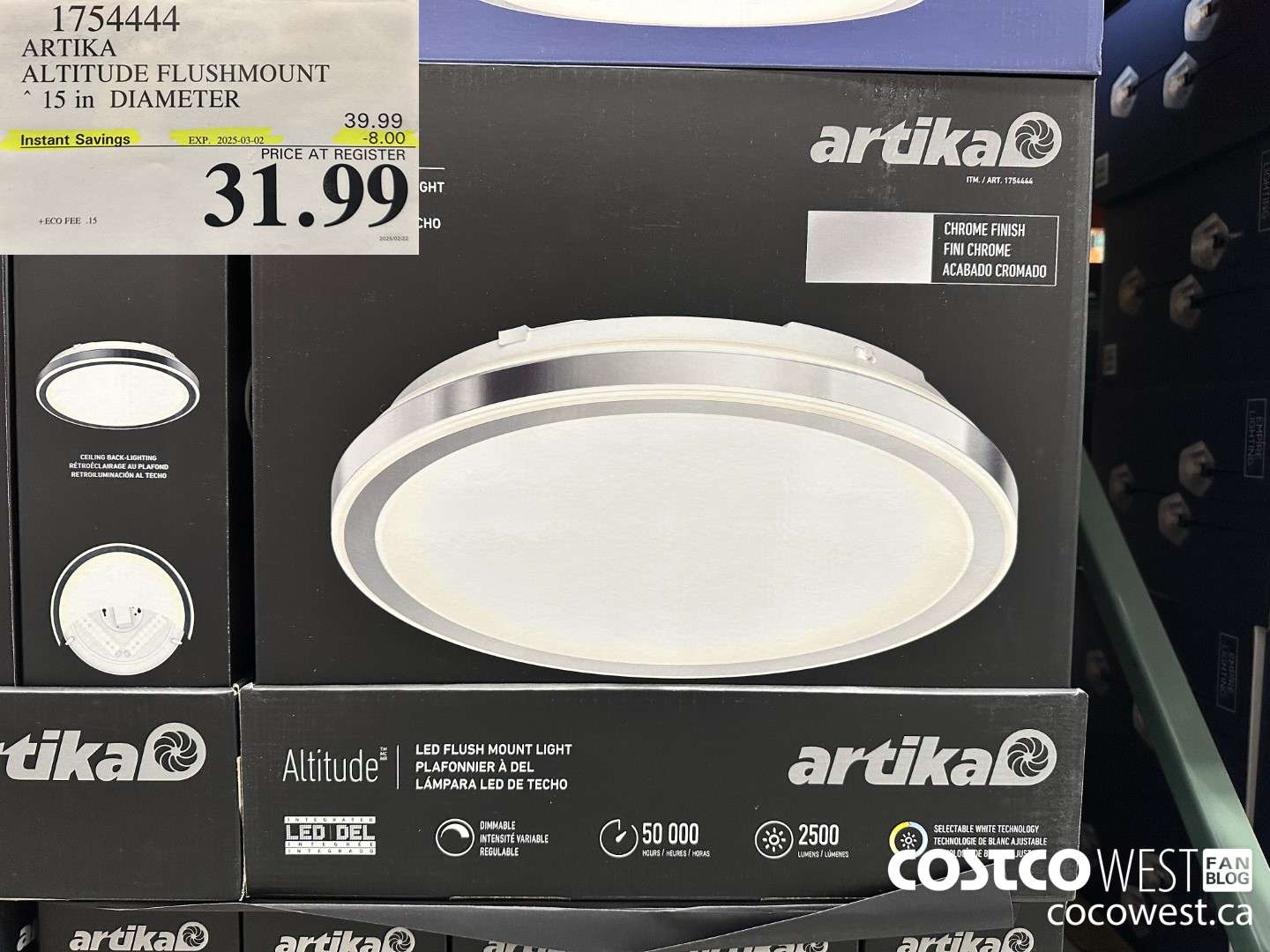 1754444 ARTIKA ALTITUDE FLUSHMOUNT 15IN DIAMETER ($8.00 INSTANT SAVINGS EXPIRES ON 2025-03-02) $31.99