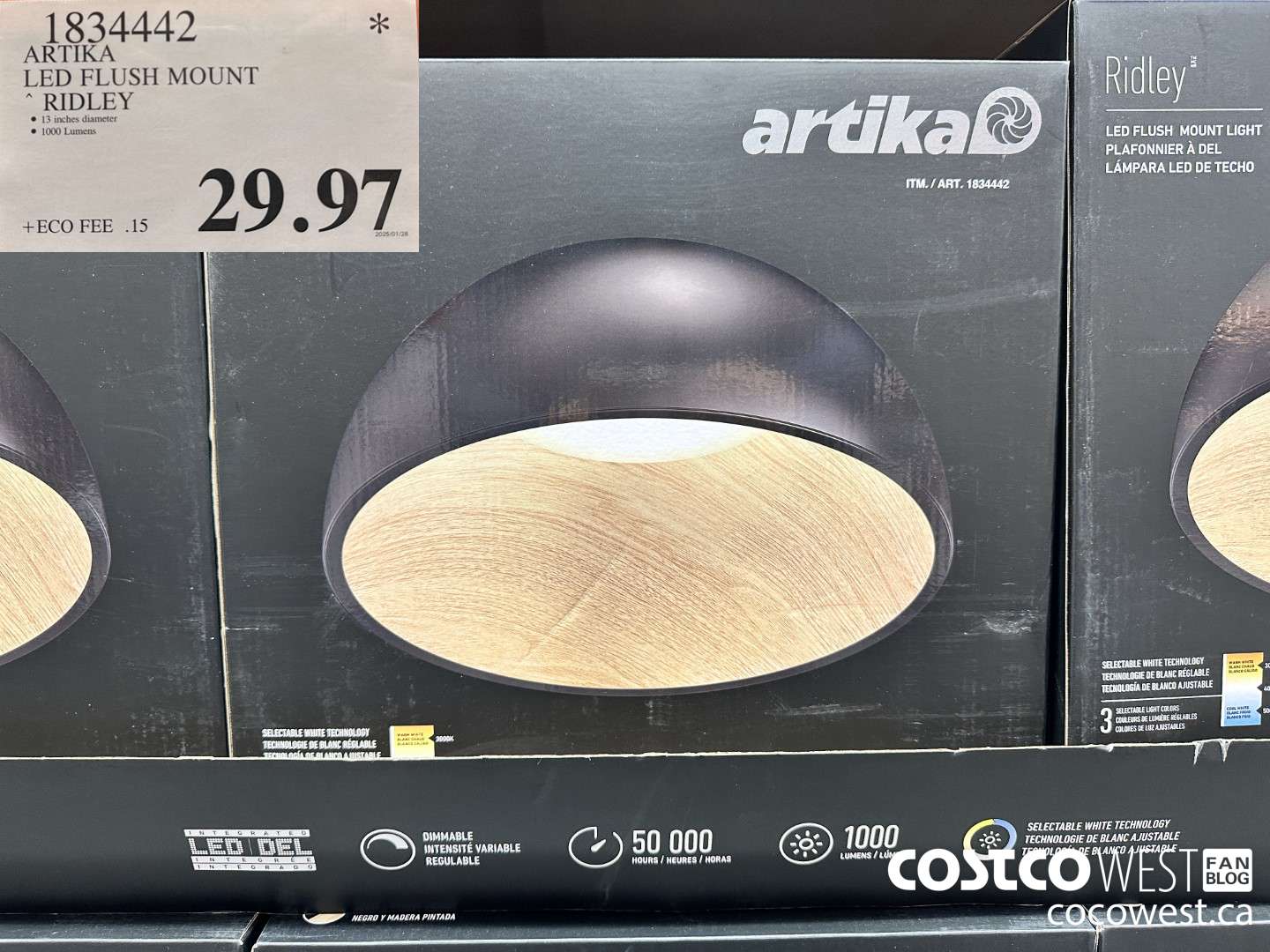 1834442 ARTIKA LED FLUSH MOUNT RIDLEY $29.97