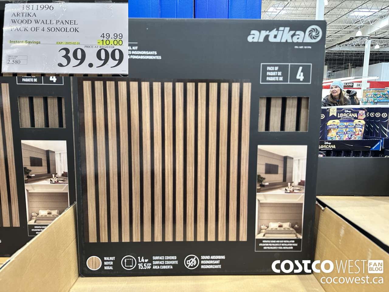 1811996 ARTIKA WOOD WALL PANEL PACK OF 4 SONOLOK ($10.00 INSTANT SAVINGS EXPIRES ON 2025-02-16) $39.99