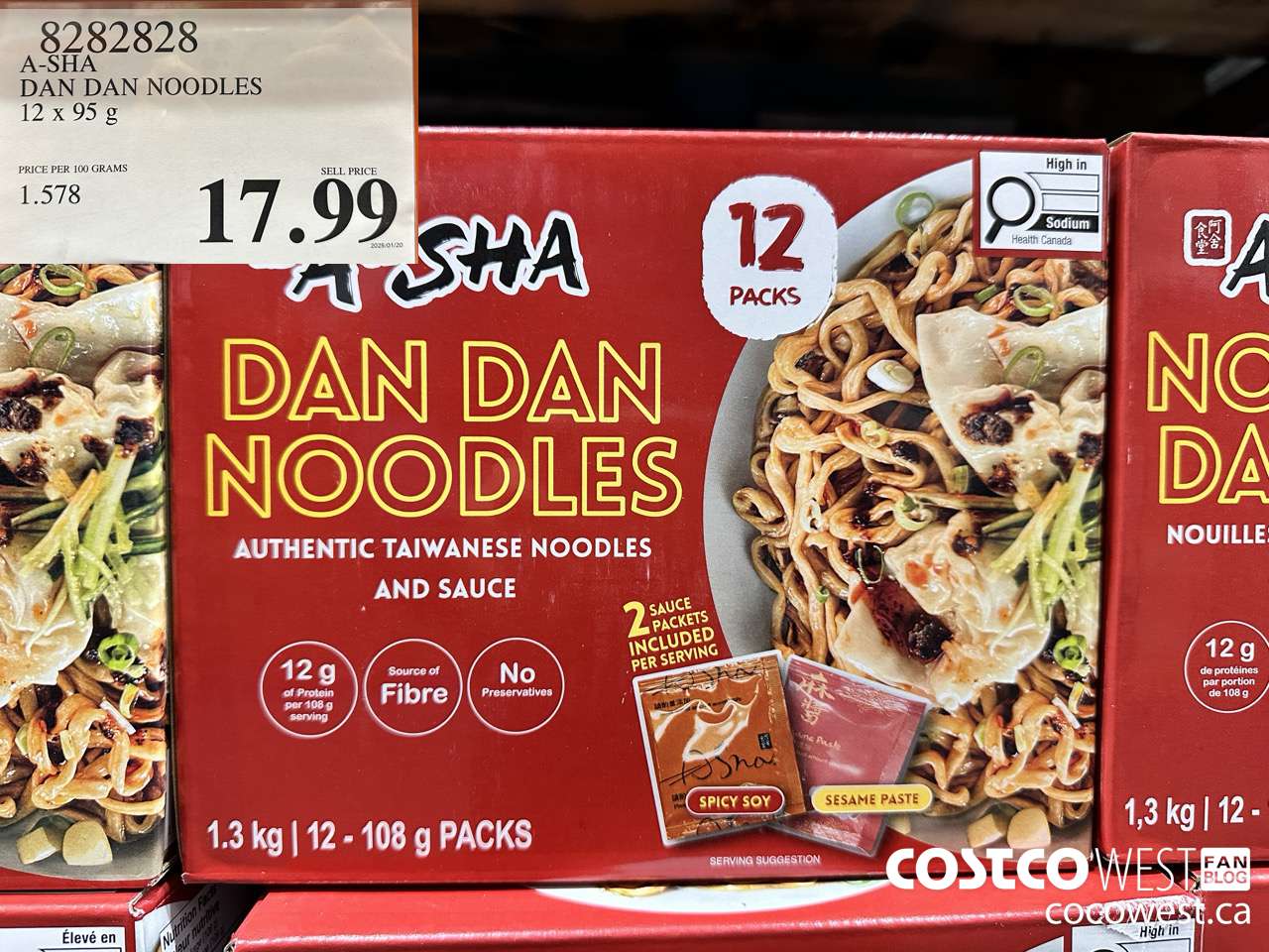 8282828 A-SHA DAN DAN NOODLES 12 X 95G $17.99