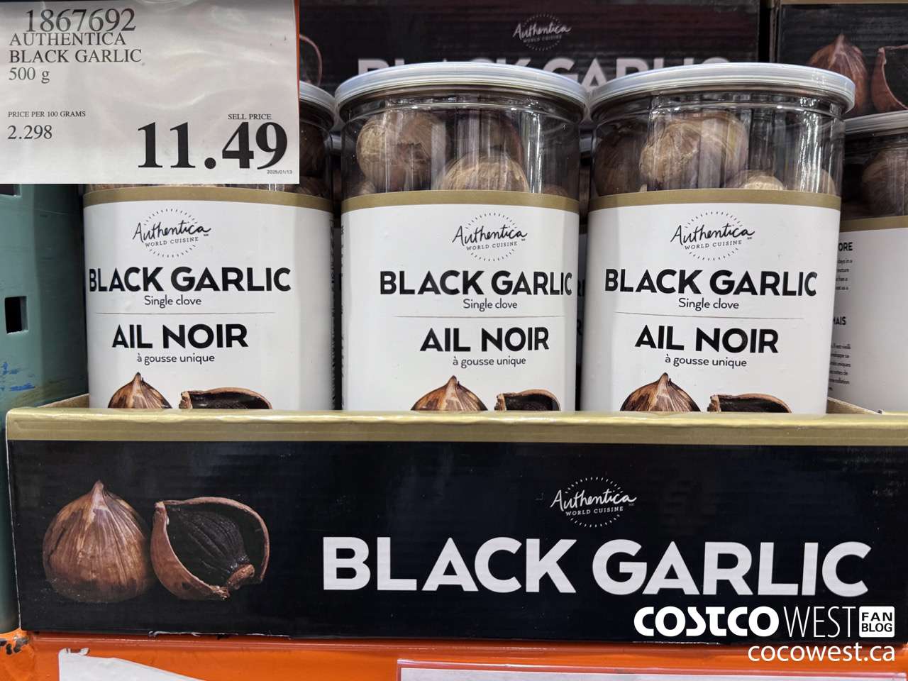 1867692 AUTHENTICA BLACK GARLIC 500G $11.49