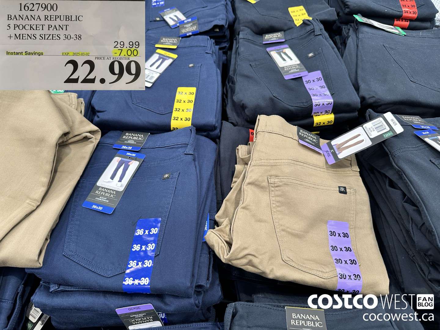 1627900 BANANA REPUBLIC 5 POCKET PANT MENS SIZES 30-40 ($7.00 INSTANT SAVINGS EXPIRES ON 2025-03-02) $22.99