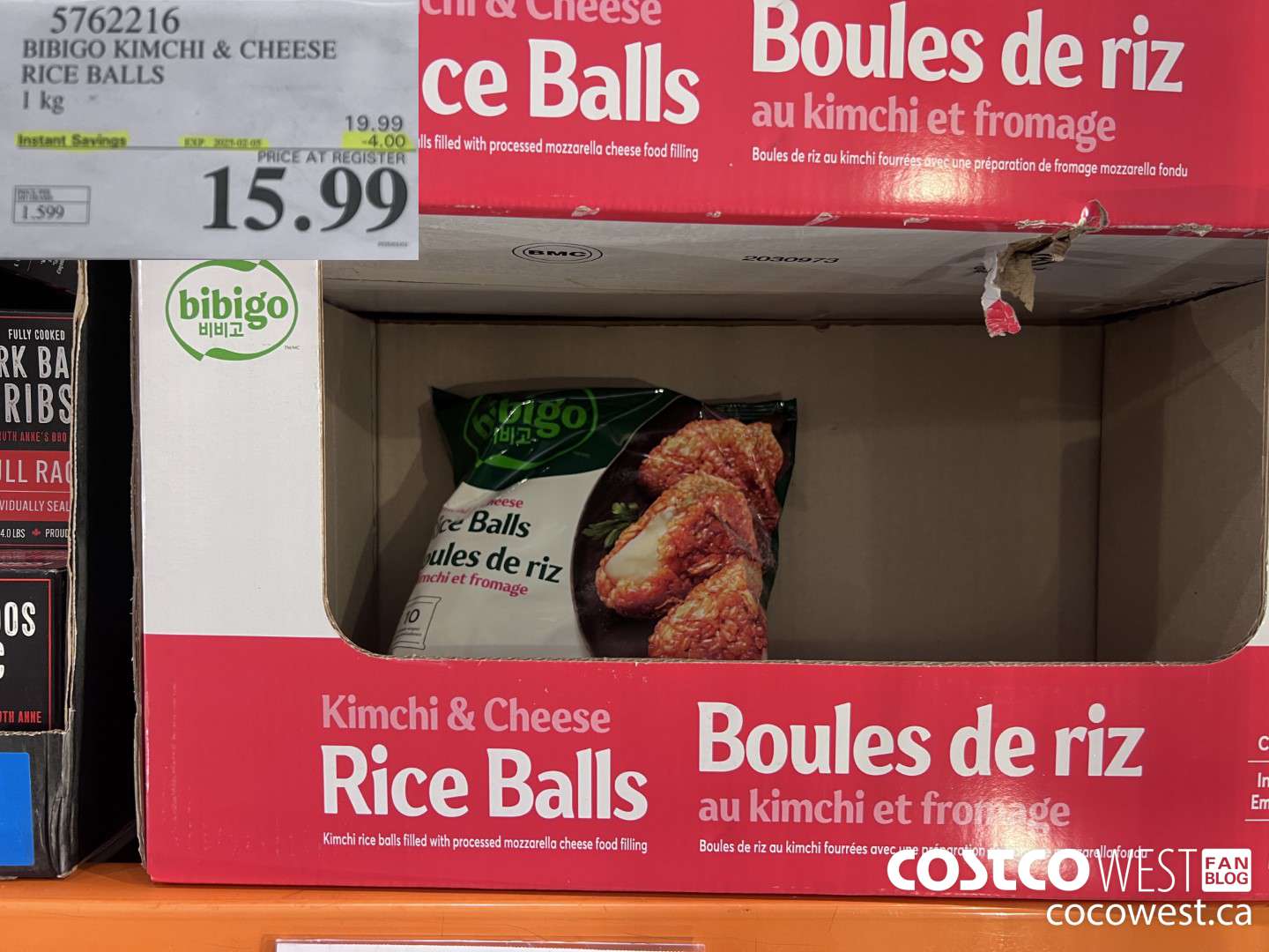 5762216 BIBIGO KIMCHI & CHEESE RICE BALLS 1 KG ($4.00 INSTANT SAVINGS EXPIRES ON 2025-02-05) $15.99