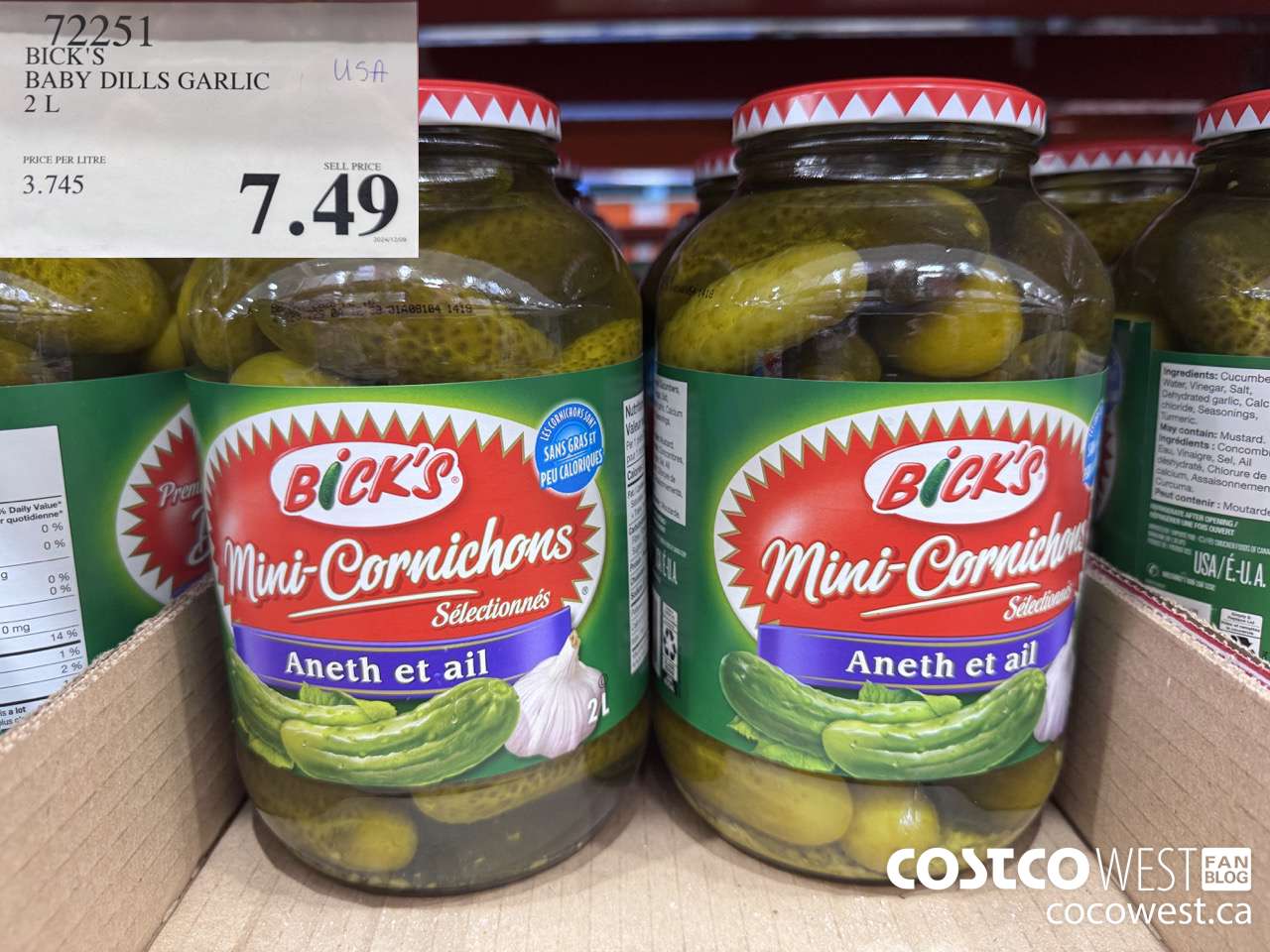 72251 BICK'S BABY DILLS 2 L $7.49