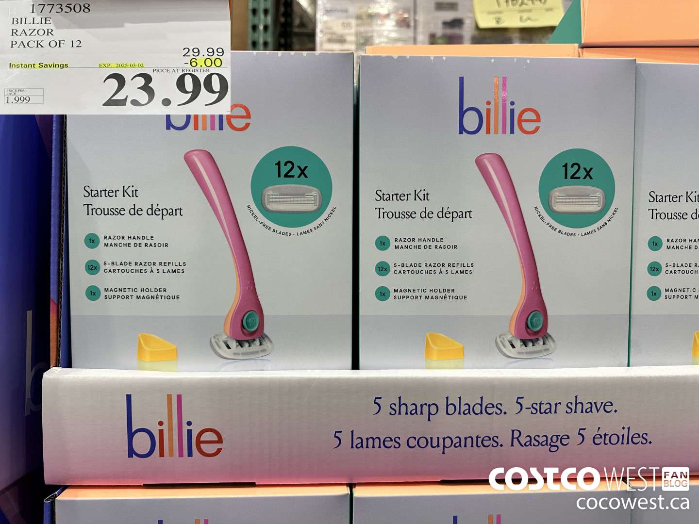1773508 BILLIE RAZOR PACK OF 12 ($6.00 INSTANT SAVINGS EXPIRES ON 2025-03-02) $23.99