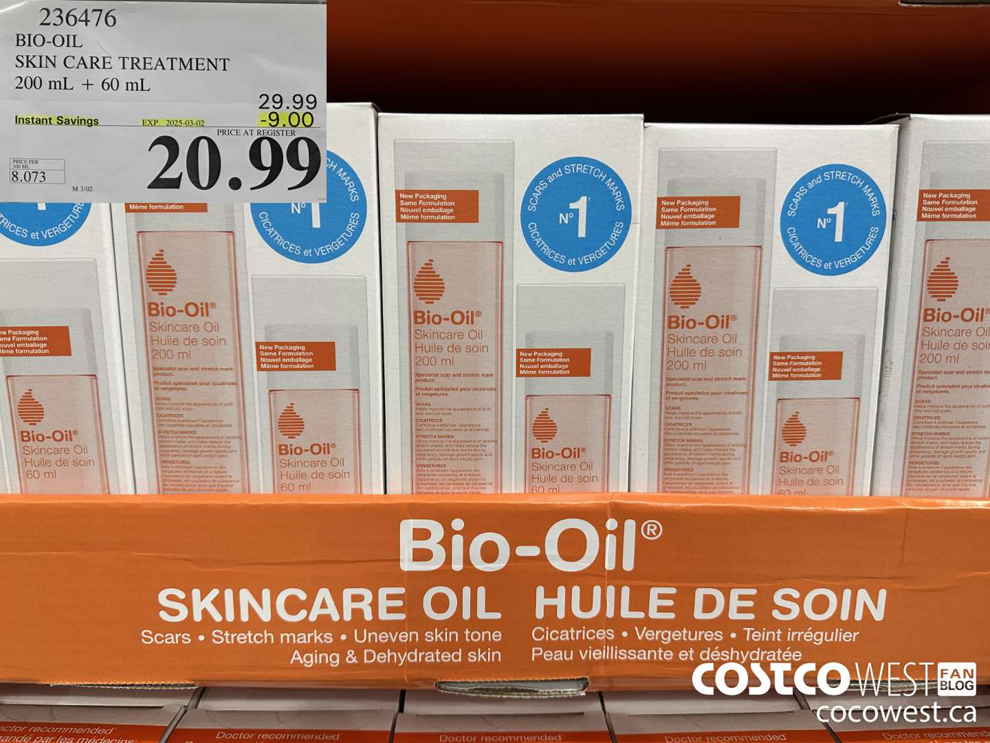 236476 BIO-OIL SKIN CARE TREATMENT 200 mL + 60 mL ($9.00 INSTANT SAVINGS EXPIRES ON 2025-03-02) $20.99