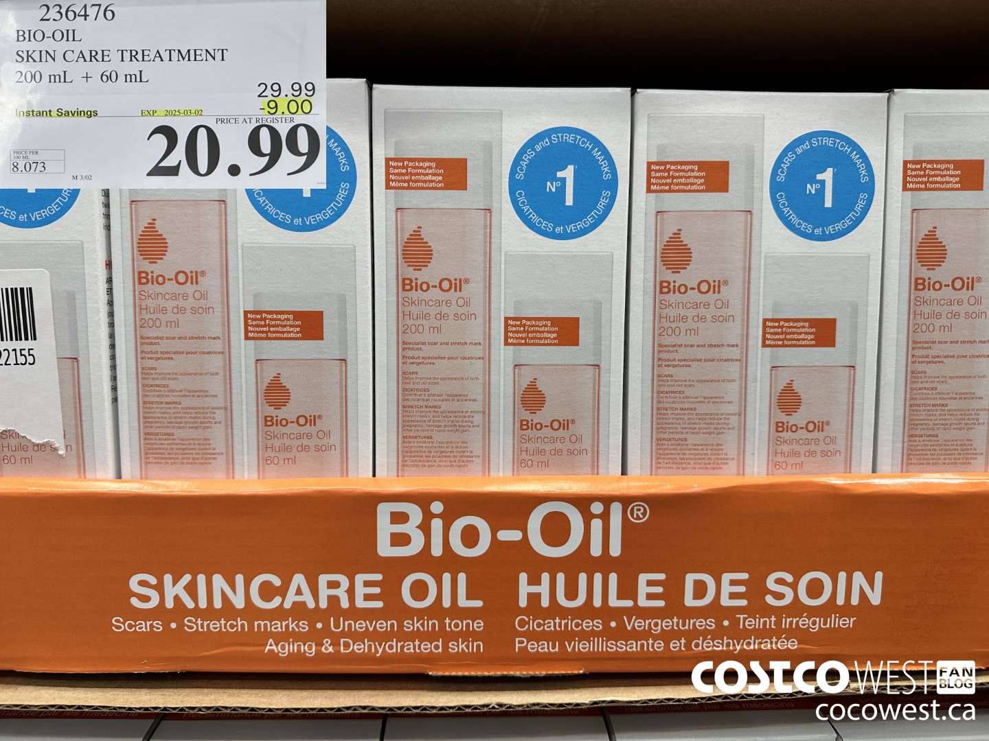 236476 BIO-OIL SKIN CARE TREATMENT 200 mL + 60 mL ($9.00 INSTANT SAVINGS EXPIRES ON 2025-03-02) $20.99