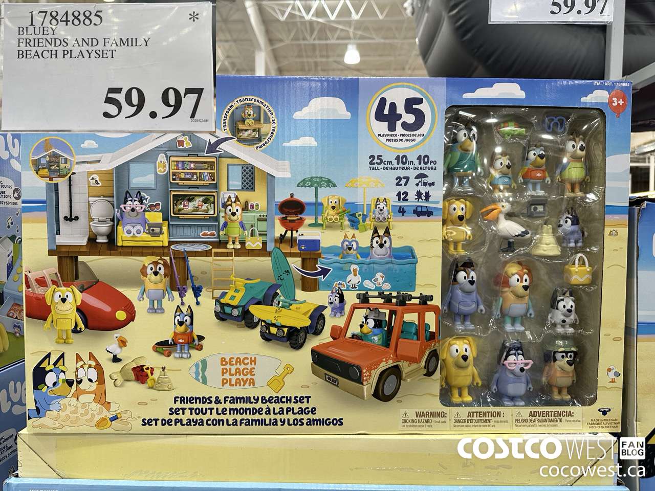 1784885 BLUEY FRIENDS AND FAMILY BEACH PLAYSET $59.97