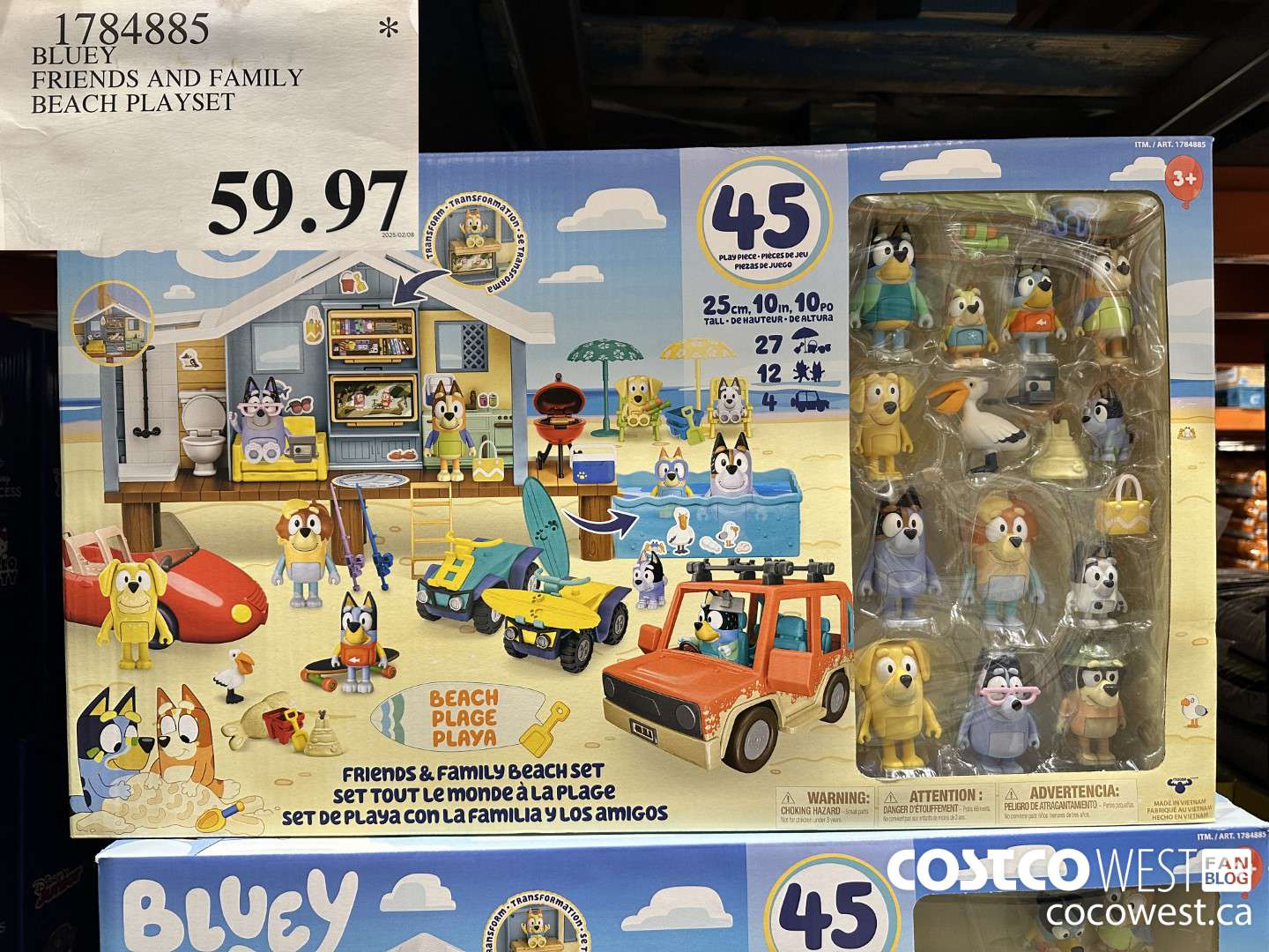1784885 BLUEY FRIENDS AND FAMILY BEACH PLAYSET $59.97
