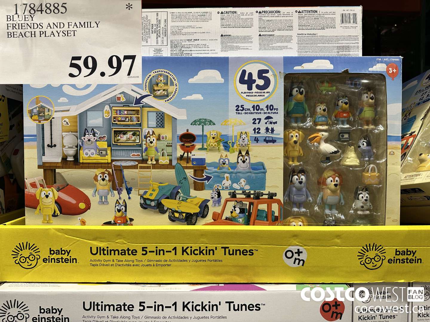 1784885 BLUEY FRIENDS AND FAMILY BEACH PLAYSET $59.97