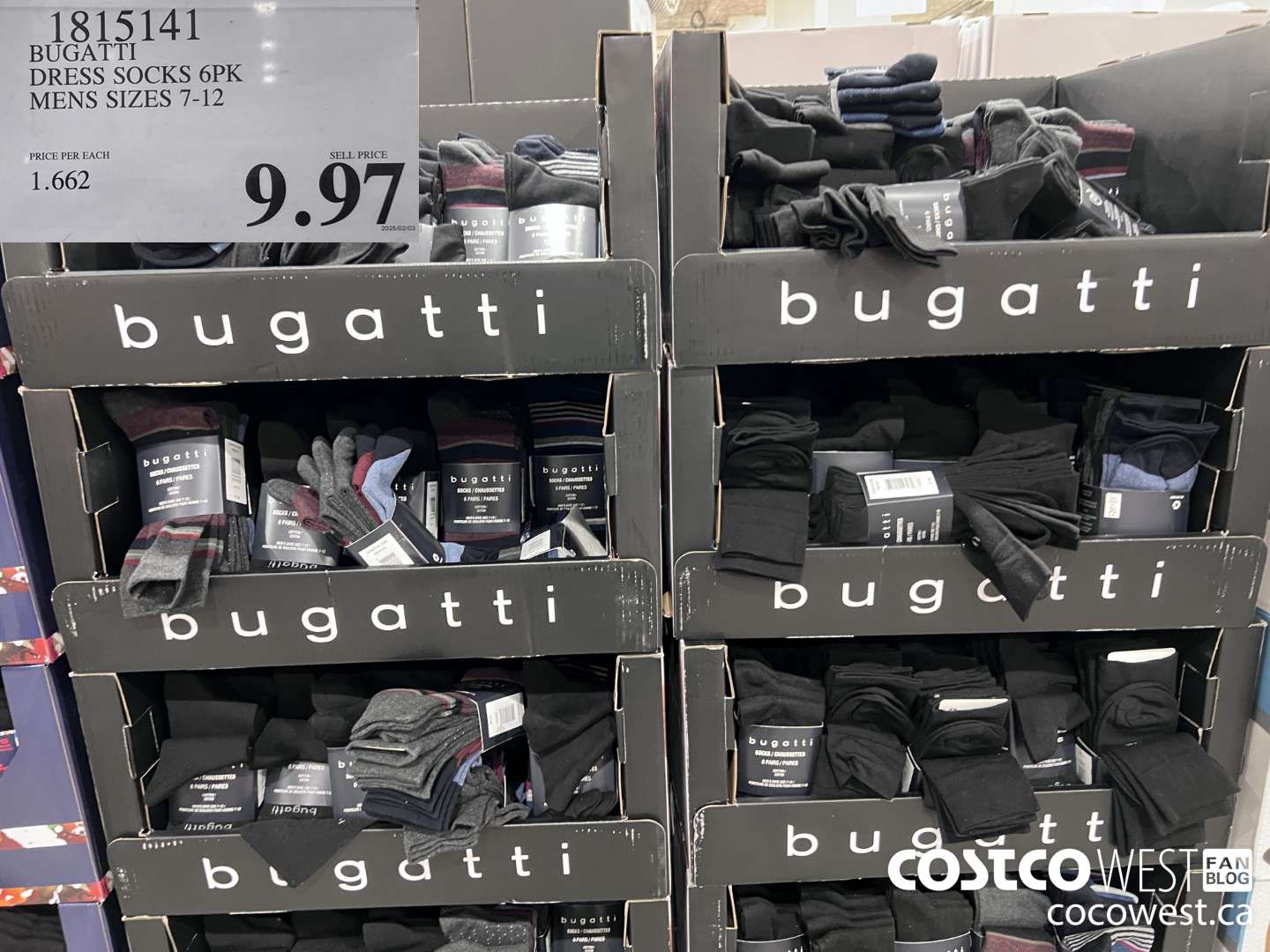 1815141 BUGATTI DRESS SOCKS 6PK MENS SIZES 7-12 $9.97