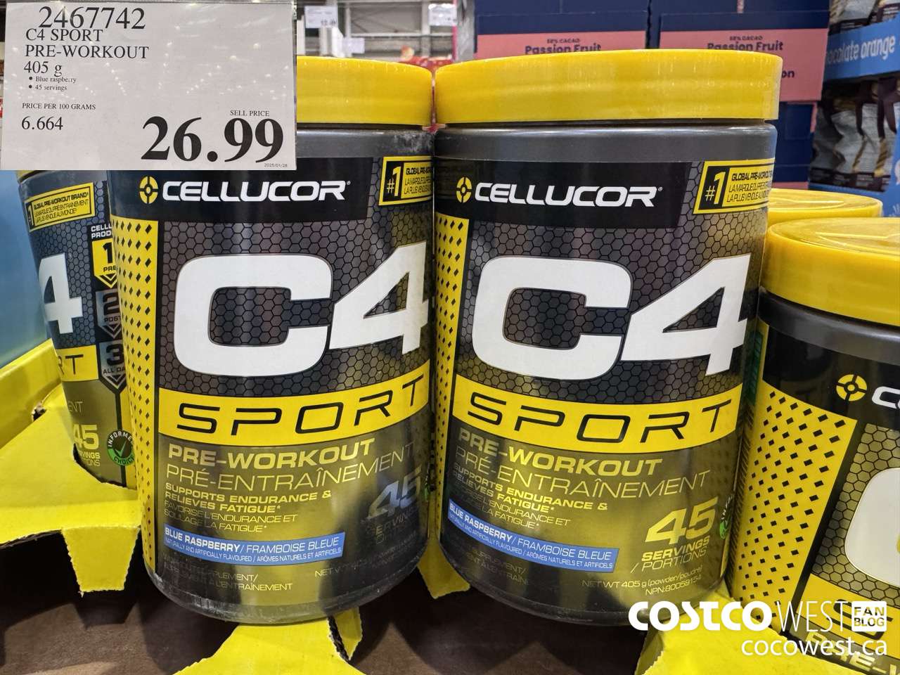 2467742 C4 SPORT PRE-WORKOUT 405 G $26.99