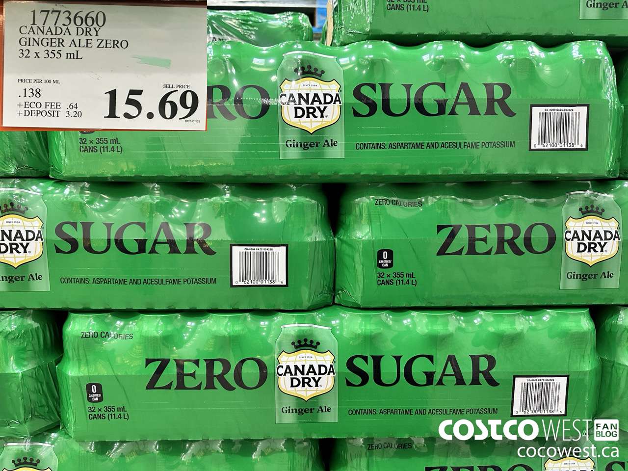 1773660 CANADA DRY GINGER ALE ZERO 32 X 355ML $14.69