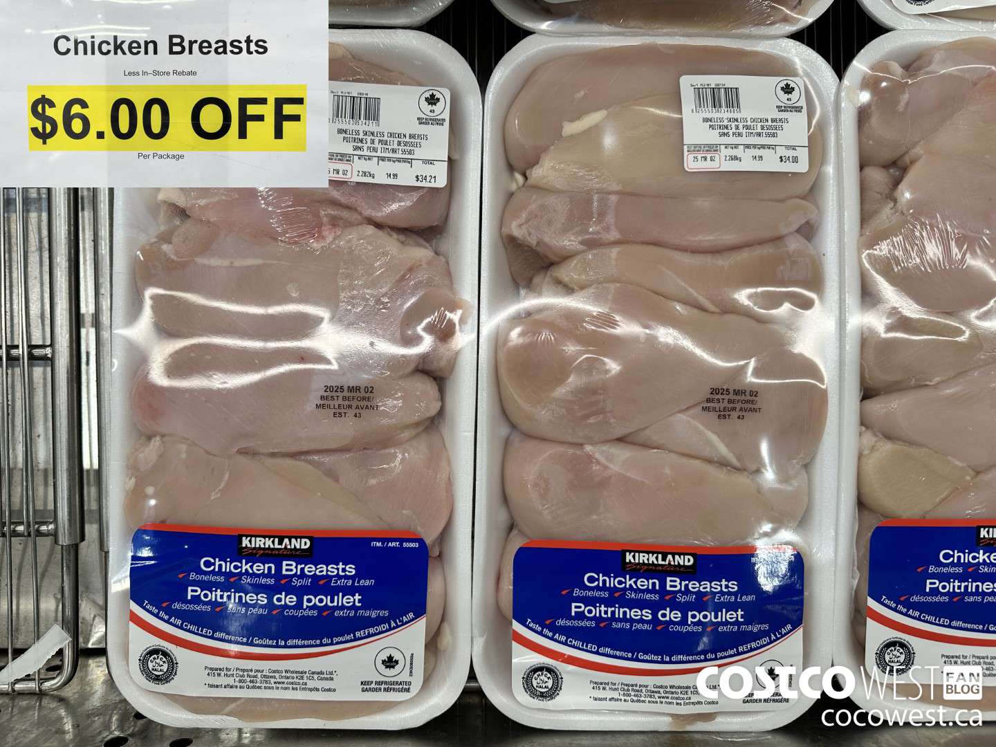 55503 CHICKEN BREASTS  ($6.00 INSTANT SAVINGS)